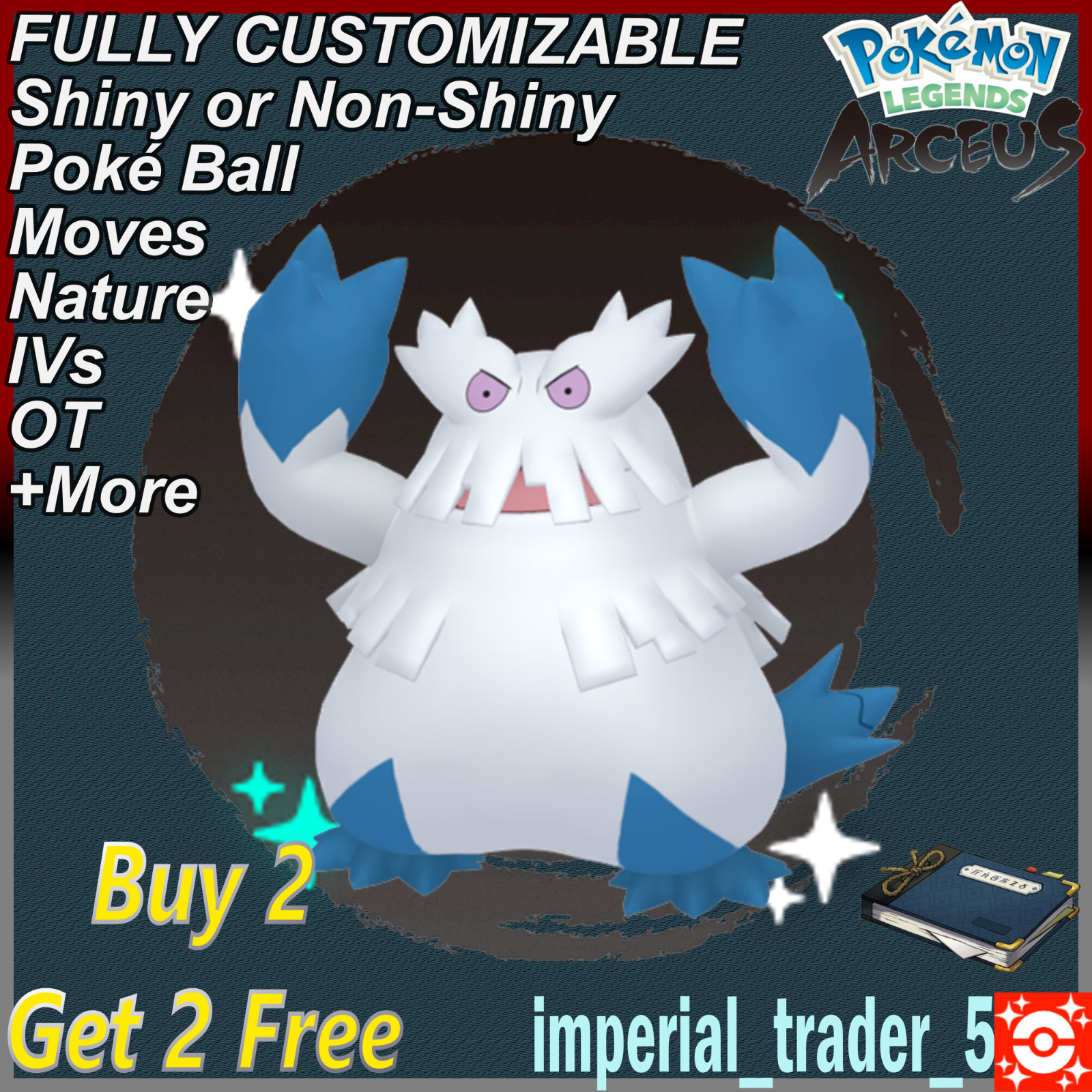 Pokémon Legends Arceus ✨ Shiny Alpha Abomasnow ✨ W/ Best 6IV Customizable