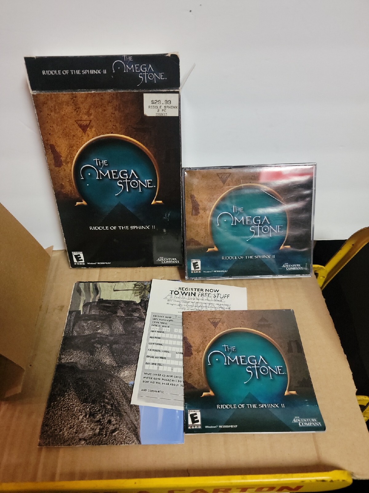 The Omega Stone Riddle of the Sphinx 2 The Adventure Company Box PC Game / 723-1