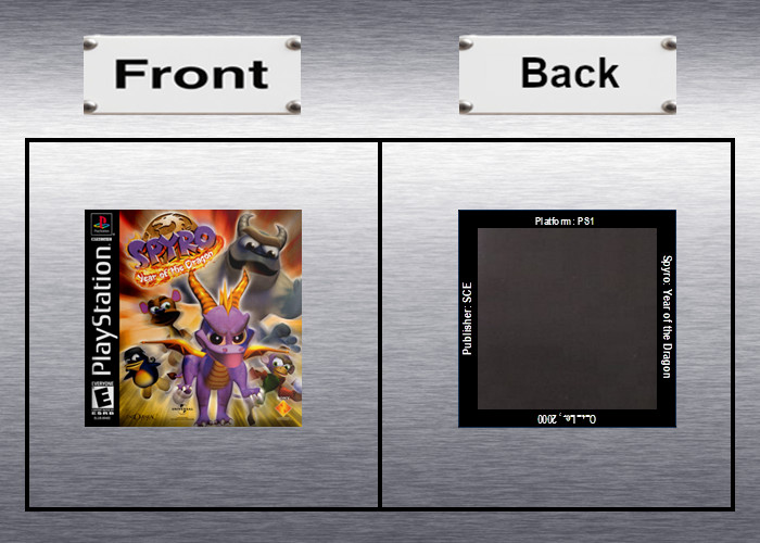 Spyro the Dragon 1, 2, 3 Video Game Box Art *PS1* High Quality Magnet / Set