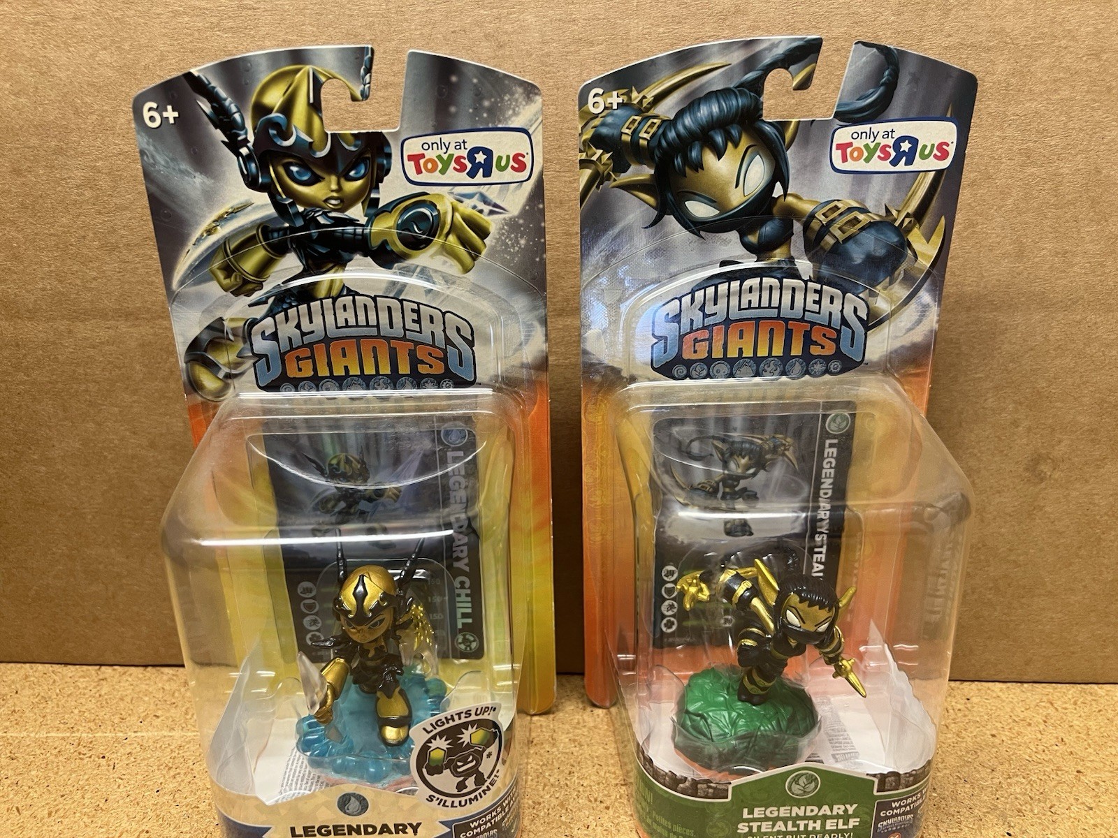 Skylanders Giants Legendary Stealth Elf Legendary Chill 2 Figures Toys R US NEW
