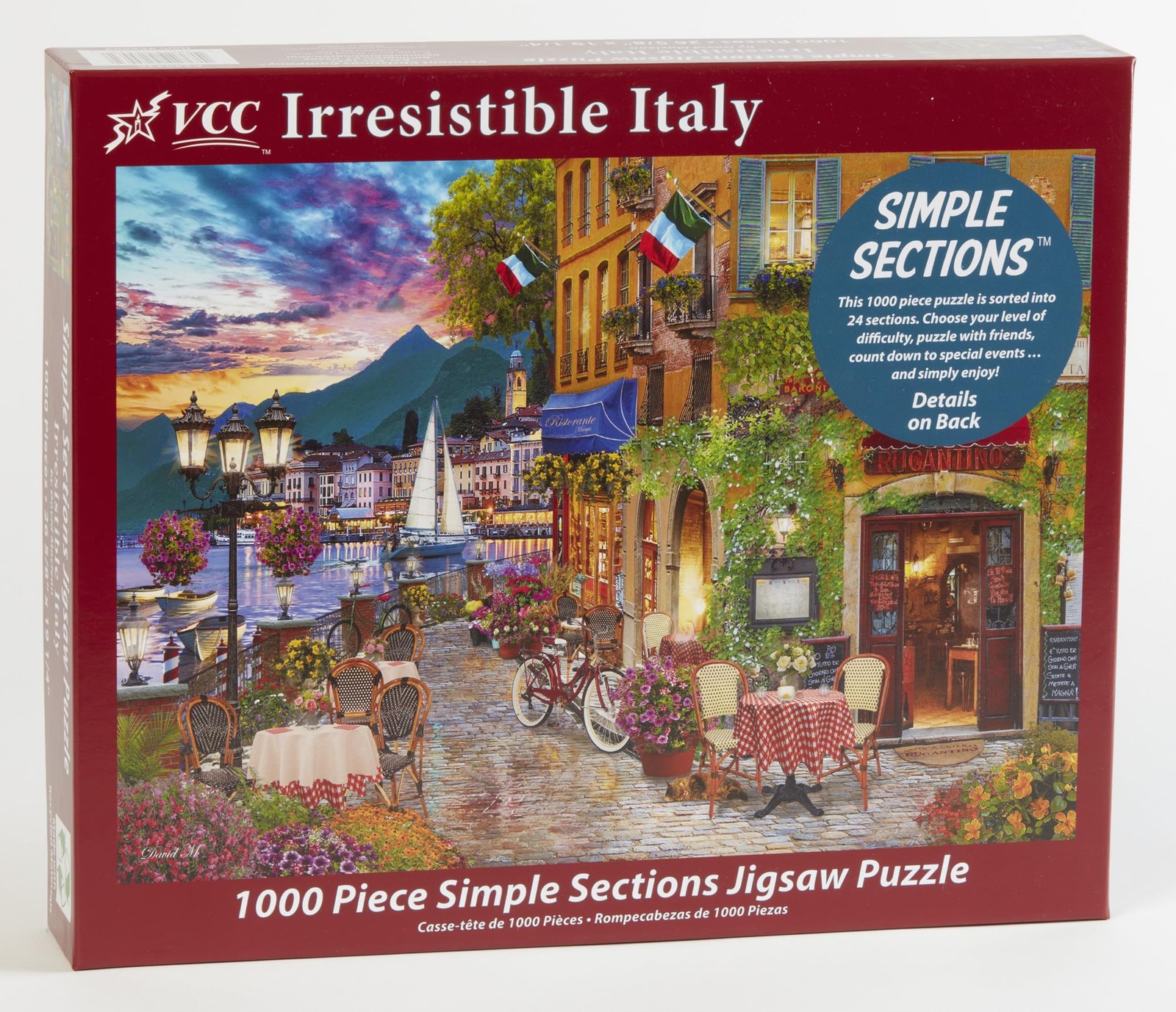 Jigsaw Puzzle 1000 Pieces Irresistible Italy 24 Simple Sections – Relaxing