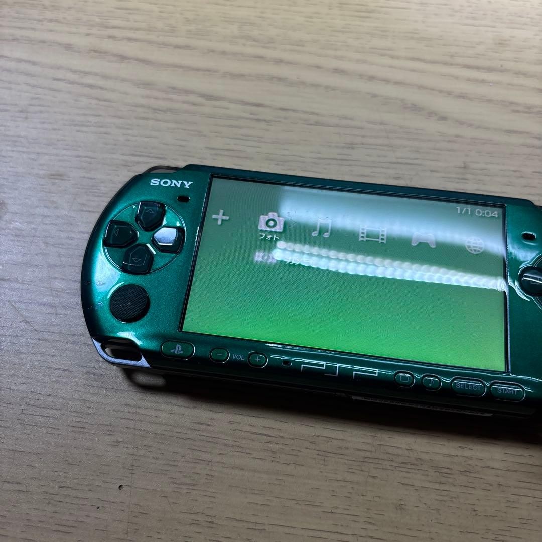 Sony PSP-3000 PSP 3000 console Spirited Green Working English no battery