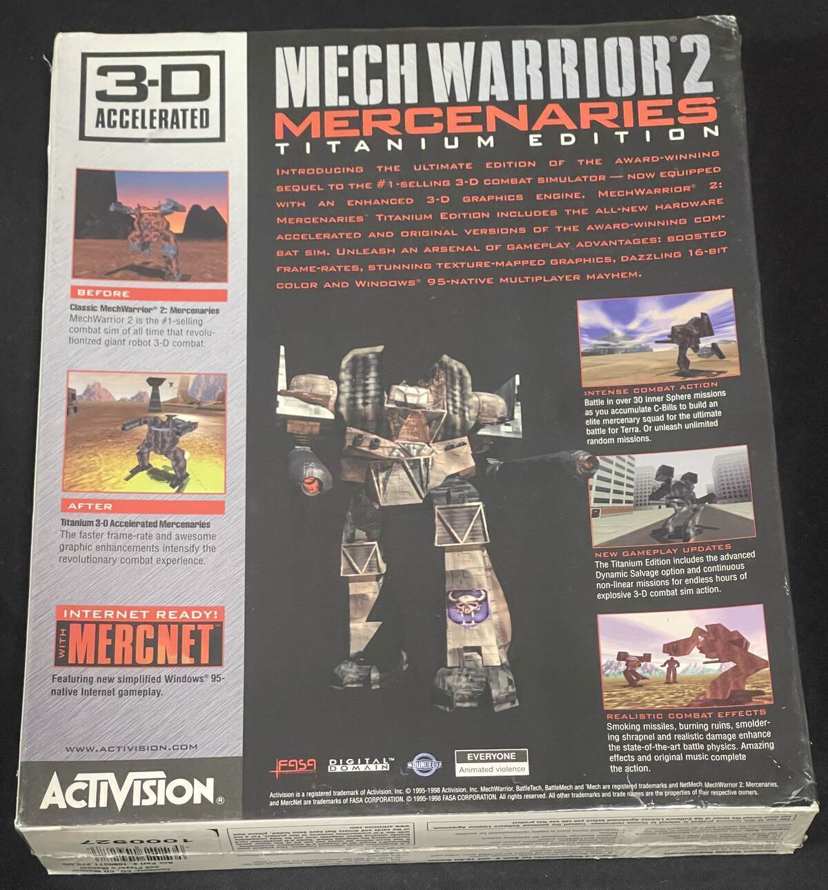MECHWARRIOR 2 MERCENARIES TITANIUM EDITION SEALED BIG BOX PC GAME BATTLETECH