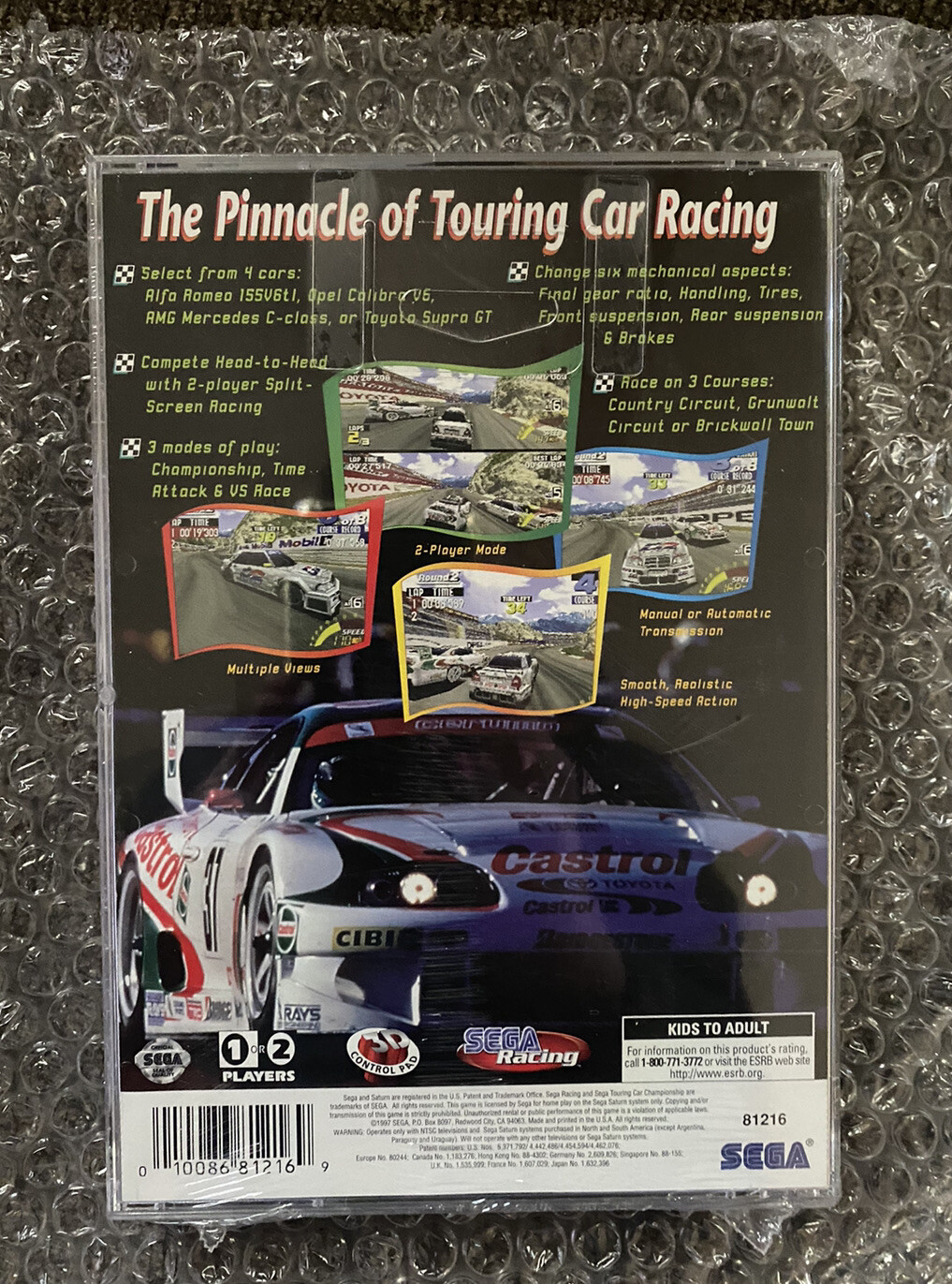 Sega Touring Car Championship SEALED! Sega Saturn CASE FRESH ARCADE CLASSIC!