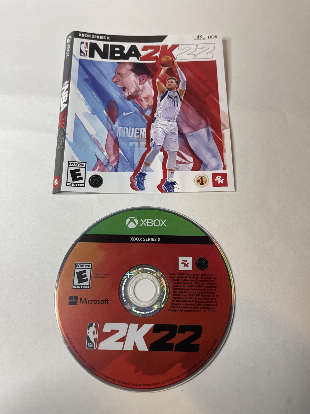 NBA 2K22 (Xbox Series X, 2021) Disc & Cover Art Only TESTED NEW