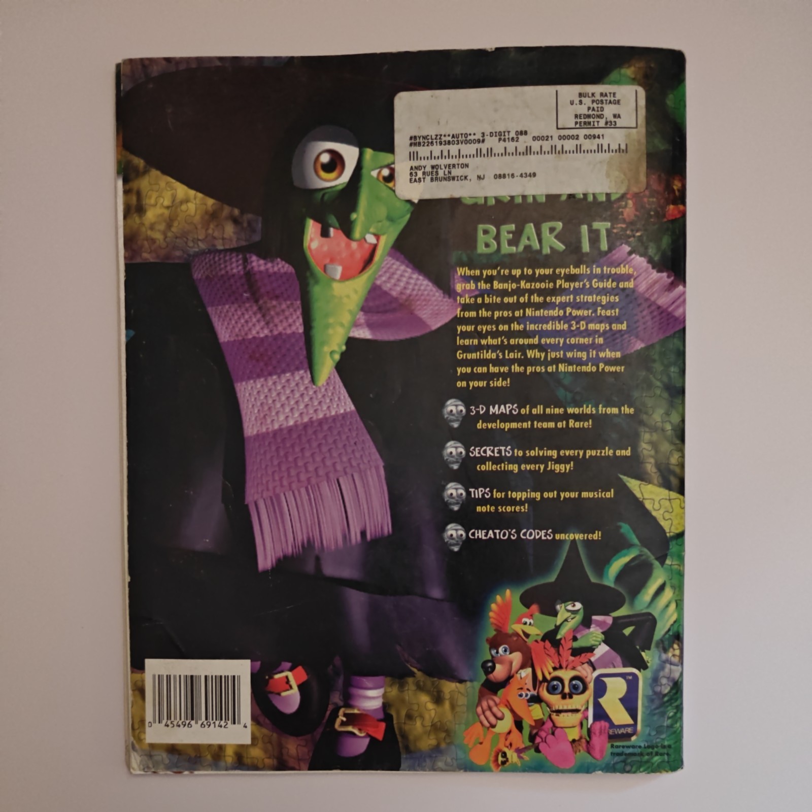 Banjo Kazooie (Nintendo 64) Nintendo Power Player’s Strategy Guide With Map
