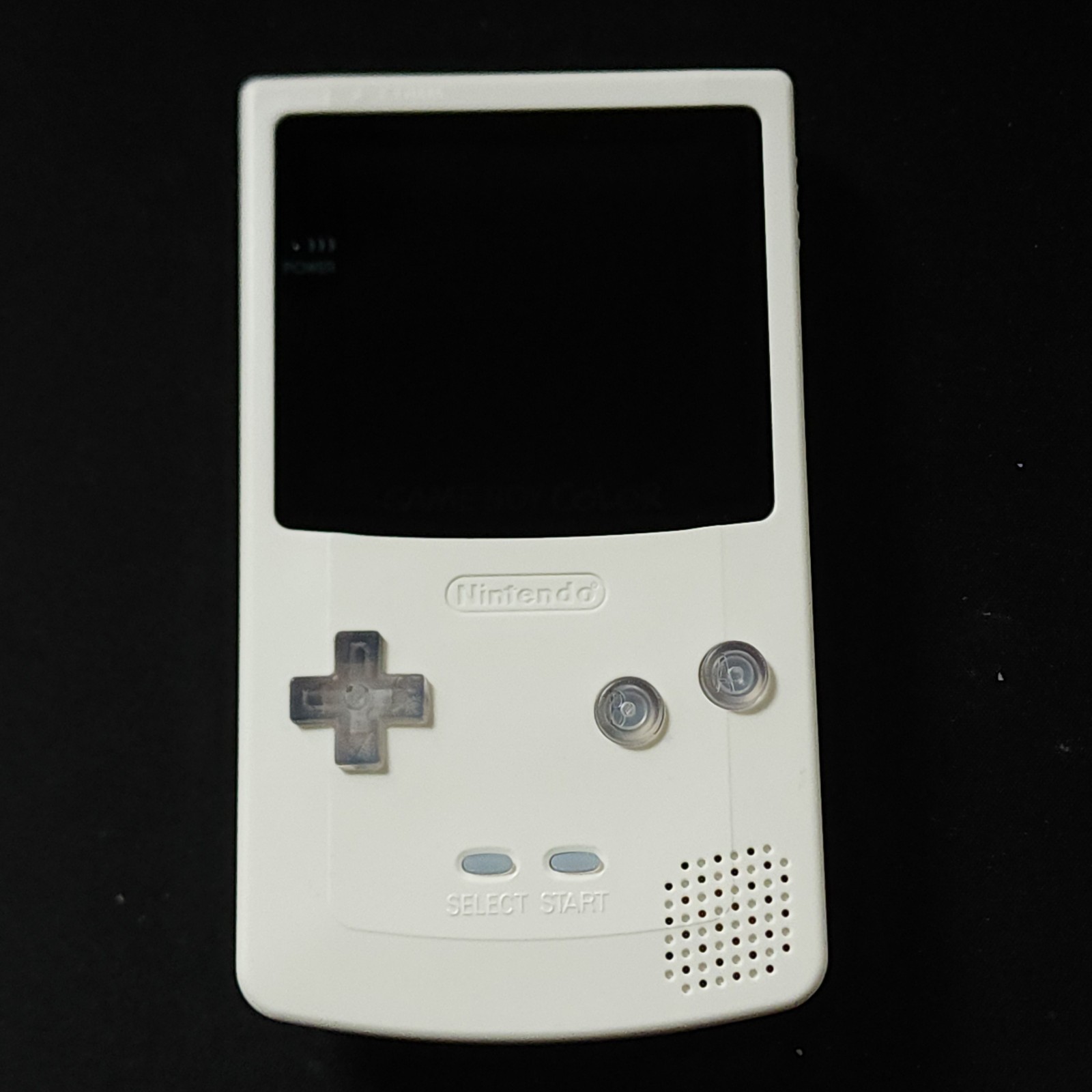 GameBoy Color GBC White Backlit OLED Screen, Color Changing Buttons/Logo