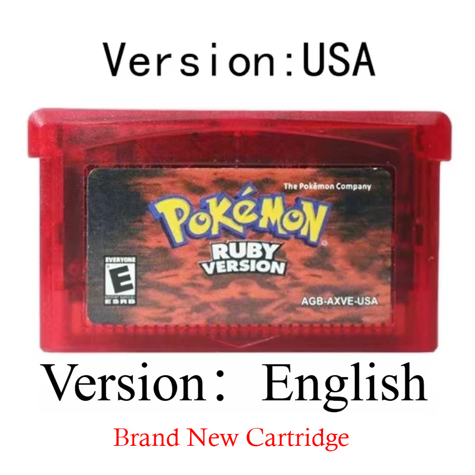 Pokemon Ruby – Gameboy Advance – Shiny Living Dex, Max Items, Events Unlocked!