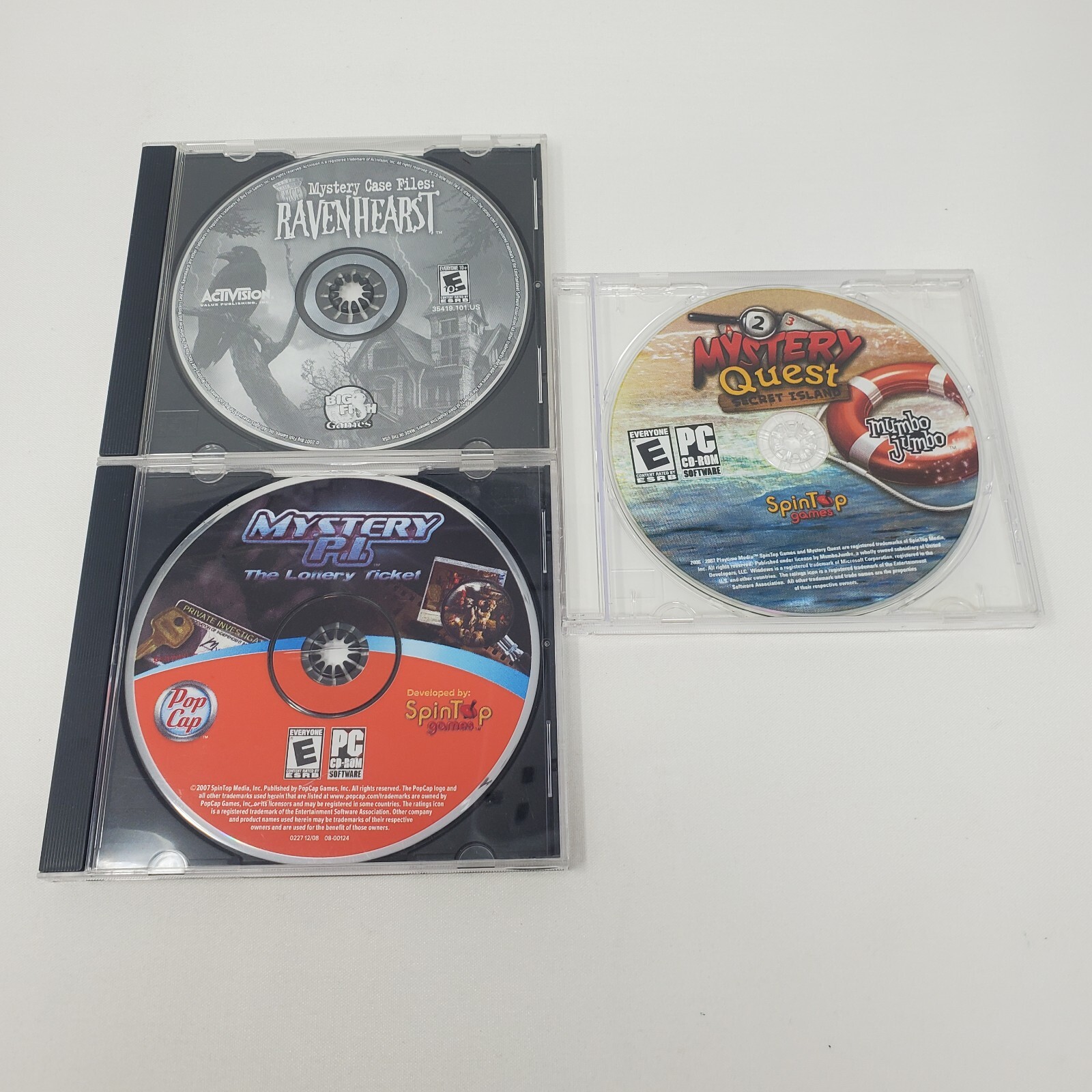 PC CD-Rom Games Bulk Lot Of 6 Ravenhearst Haunted Hotel Mystery P.I. Cases