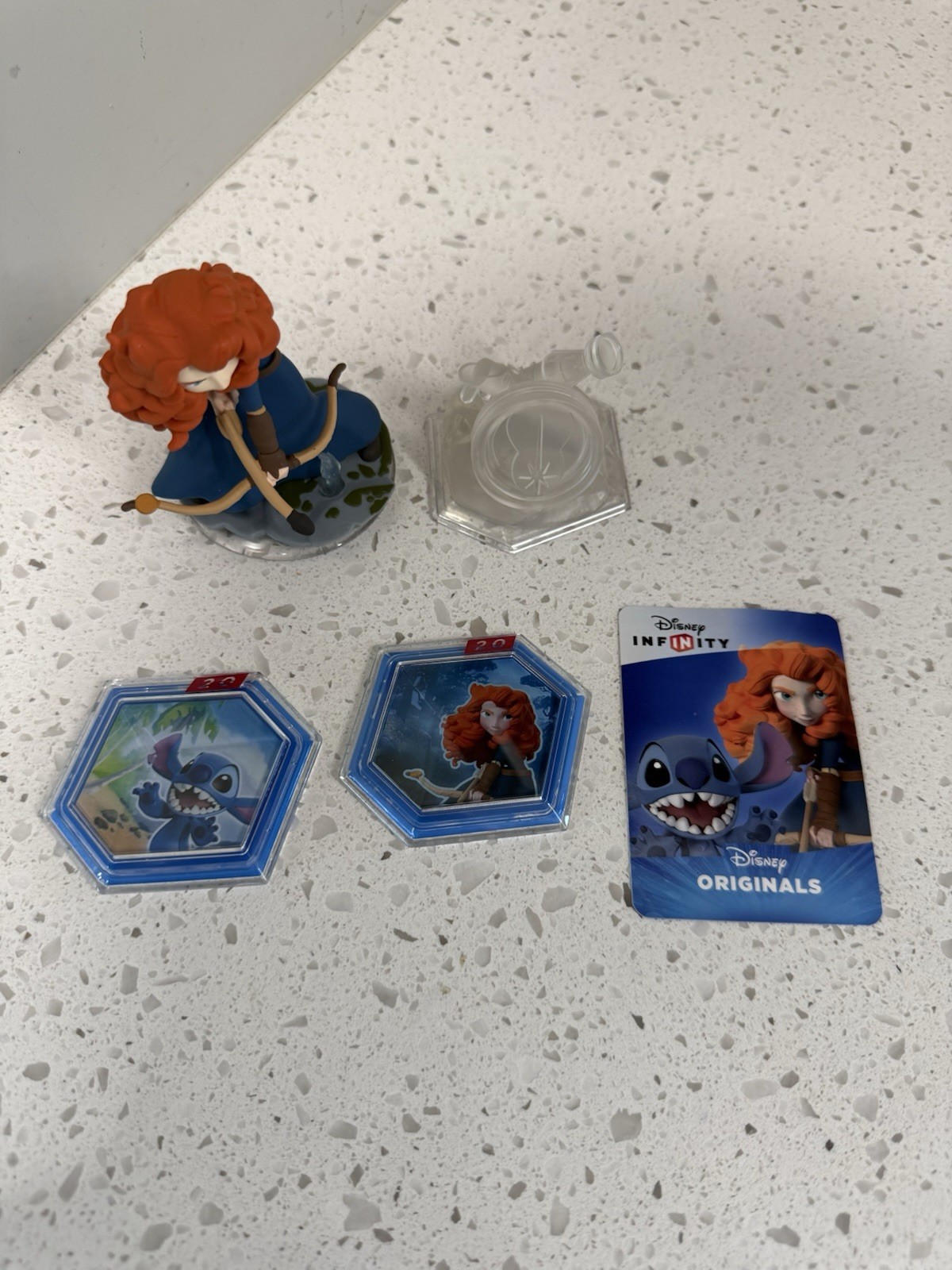 Disney Infinity 2.0 Merida Brave Stitch Figures And Power Discs Lot