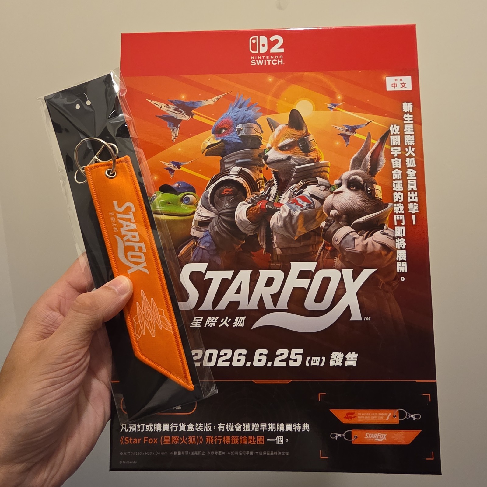 Starfox Nintendo Switch 2 Original Counter Top Display Standee w Promo keychain