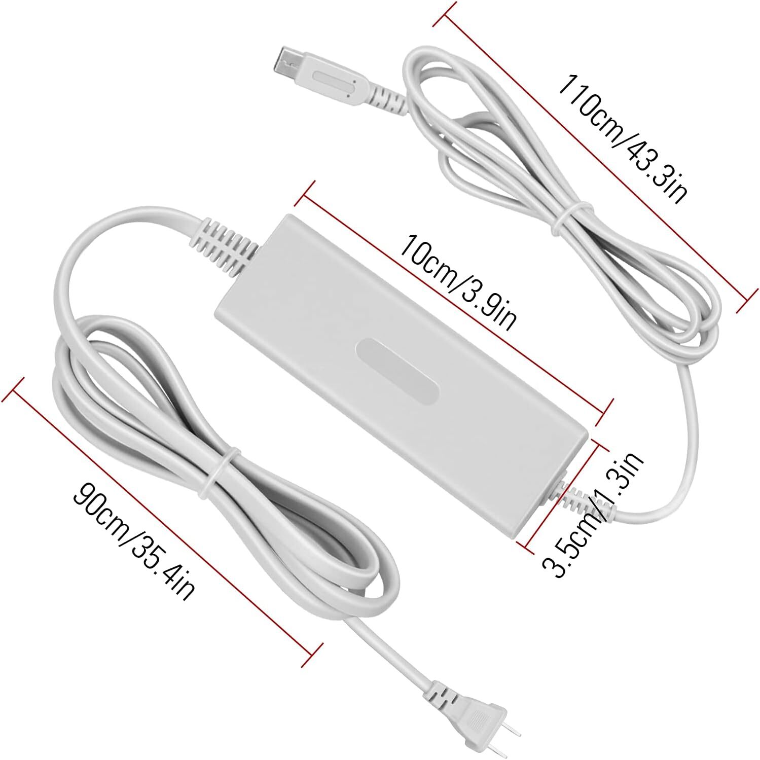 AC Power Supply Charging Adapter Cable Charger For Nintendo Wii U GamePad Lot