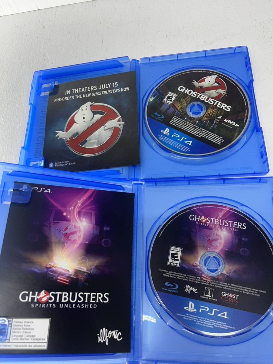 Ghostbusters & Ghostbusters Spirits Unleashed PlayStation 4 PS4 Game Lot of 2