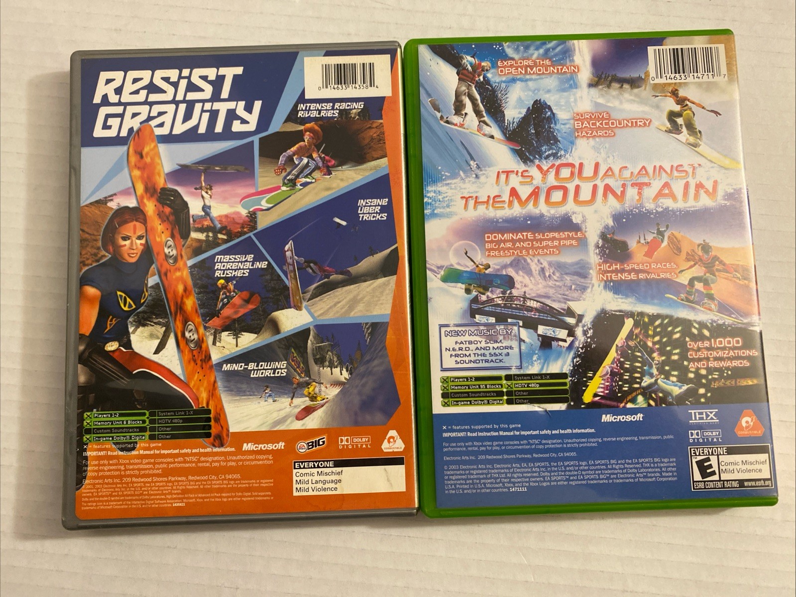 Xbox Original SSX Tricky SSX 3 Game Lot Complete