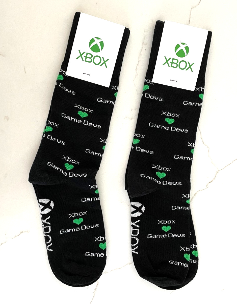 Lot Of 2 Xbox Gaming Console Logo Adult Crew Socks Two Pairs