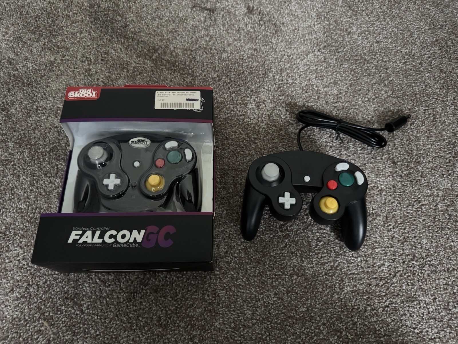 Falcon Wireless Controller and Unbranded Wired Controller for Nintendo Game Cube