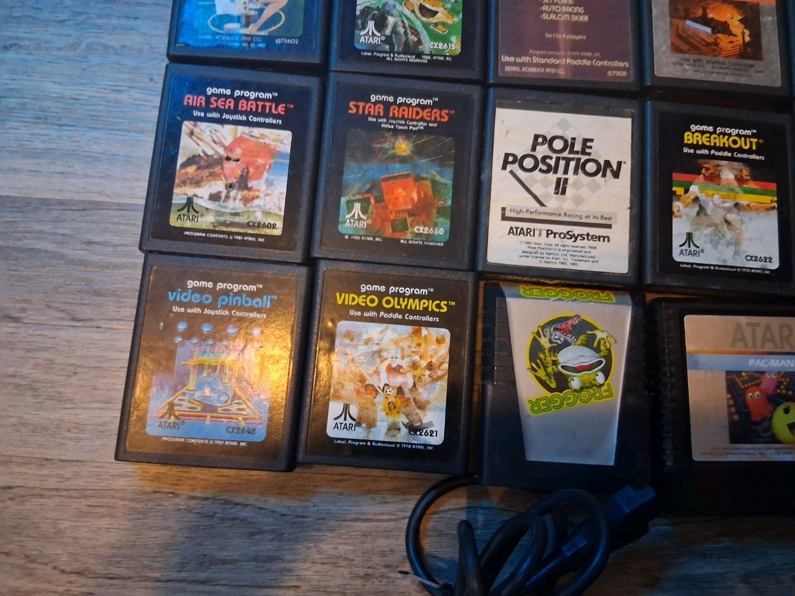 Atari 2600 Game Lot 27 Games + Atari 5200 Controller W/ Pitfall