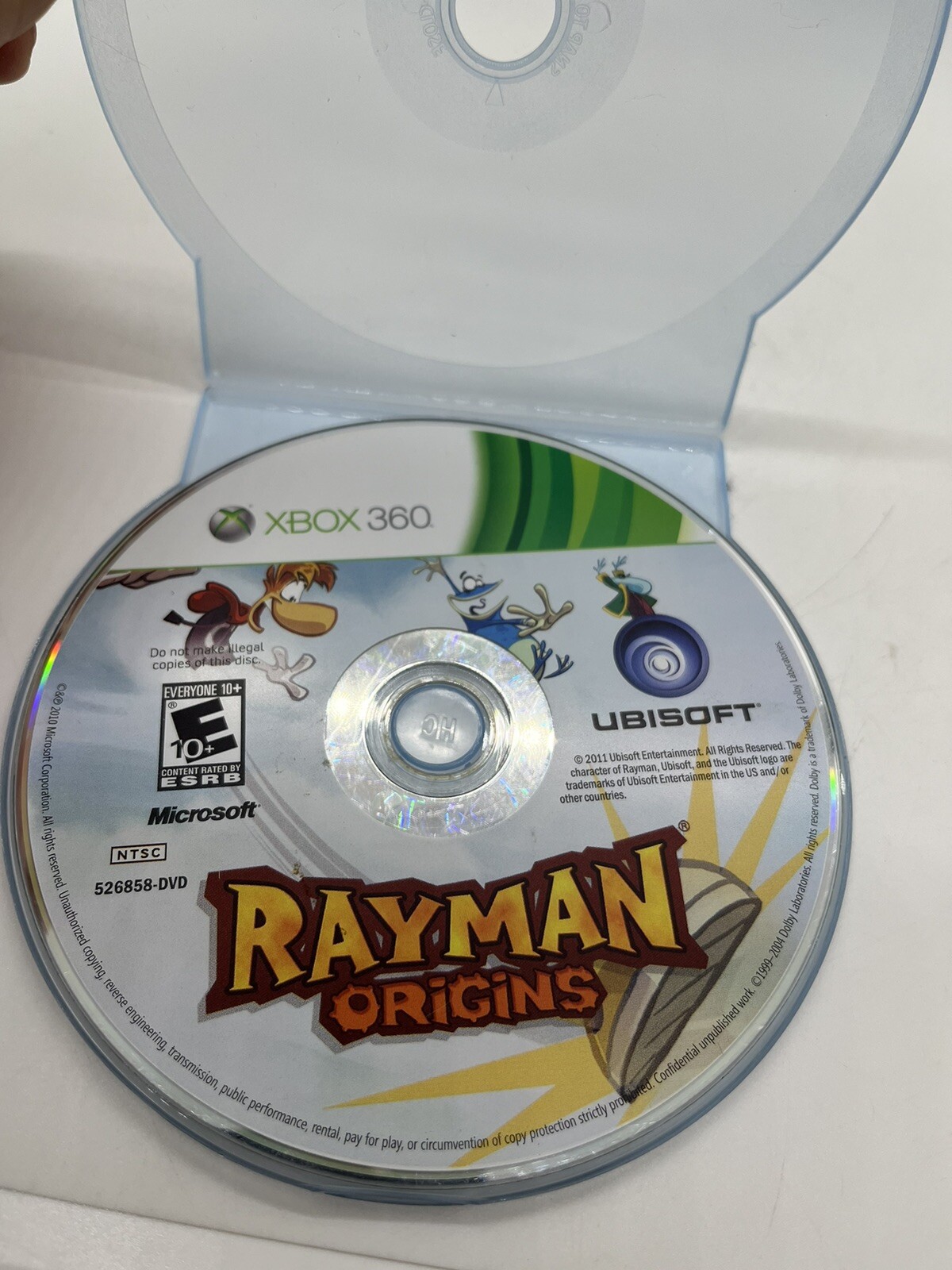 RAYMAN ORIGINS MICROSOFT XBOX 360 DISC ONLY Tested
