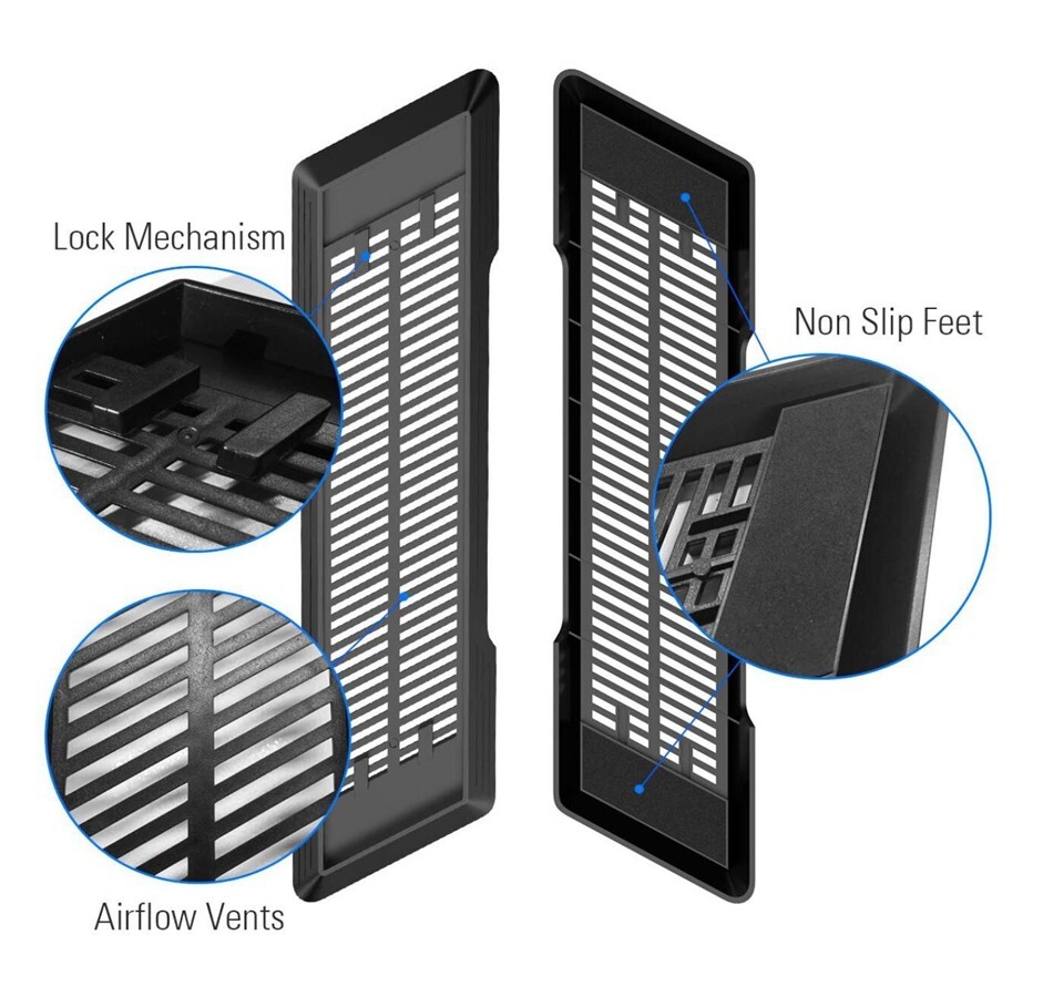 Built-in Cooling Vents Non-slip Vertical Stand for Playstation 4 PS4 Pro A808