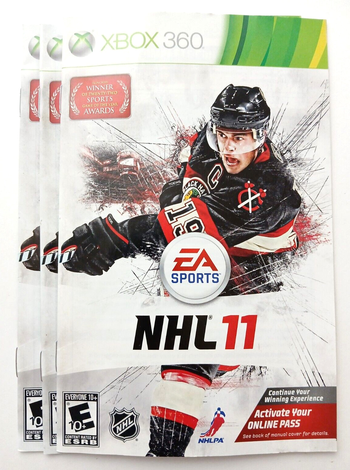 XBOX 360 Instruction Manuals MIXED SPORTS Tony Hawk, FIFA, NBA, PGA Tour, UFC