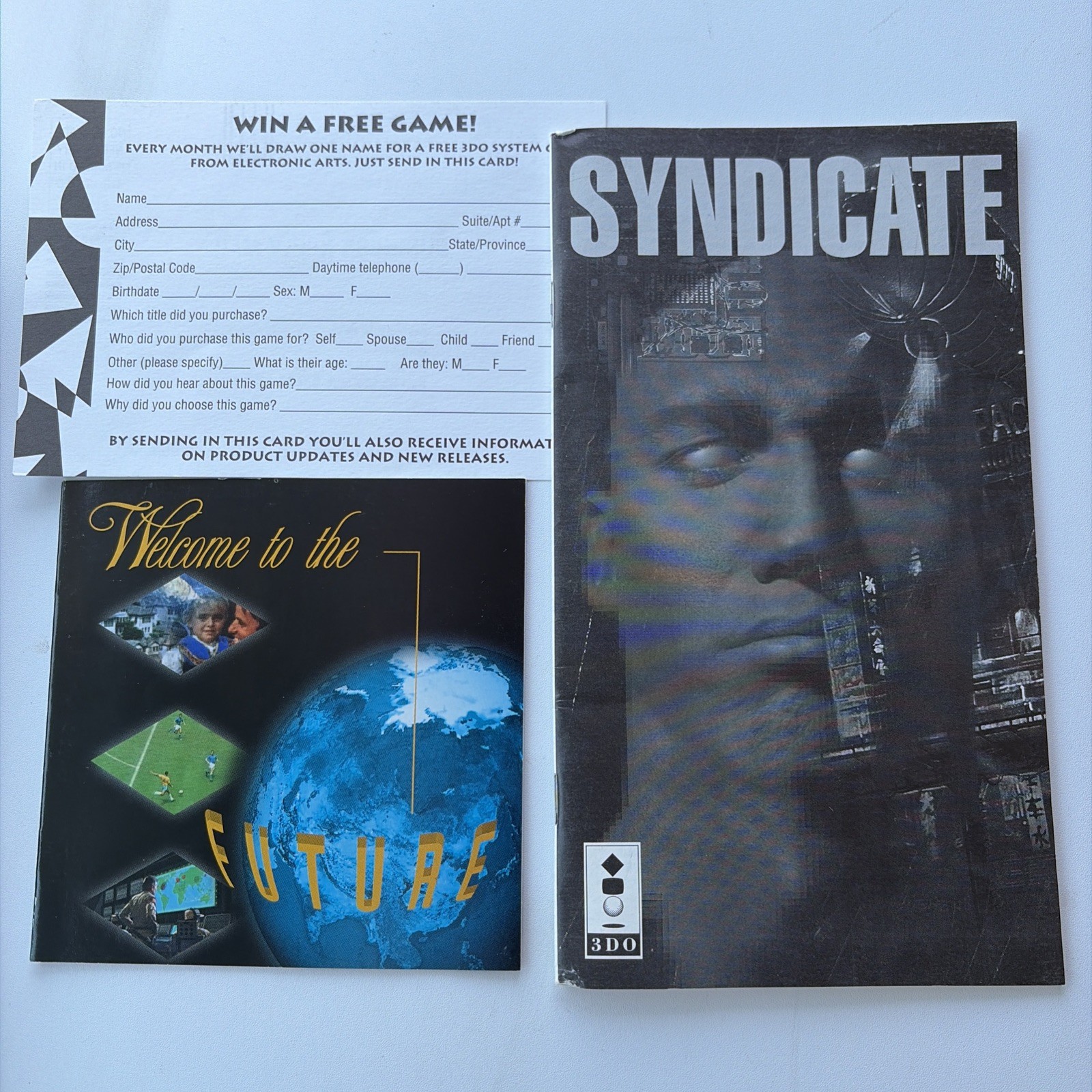 Syndicate (3DO, 1995) Tested & Working Original Box, Game, 2 Inserts
