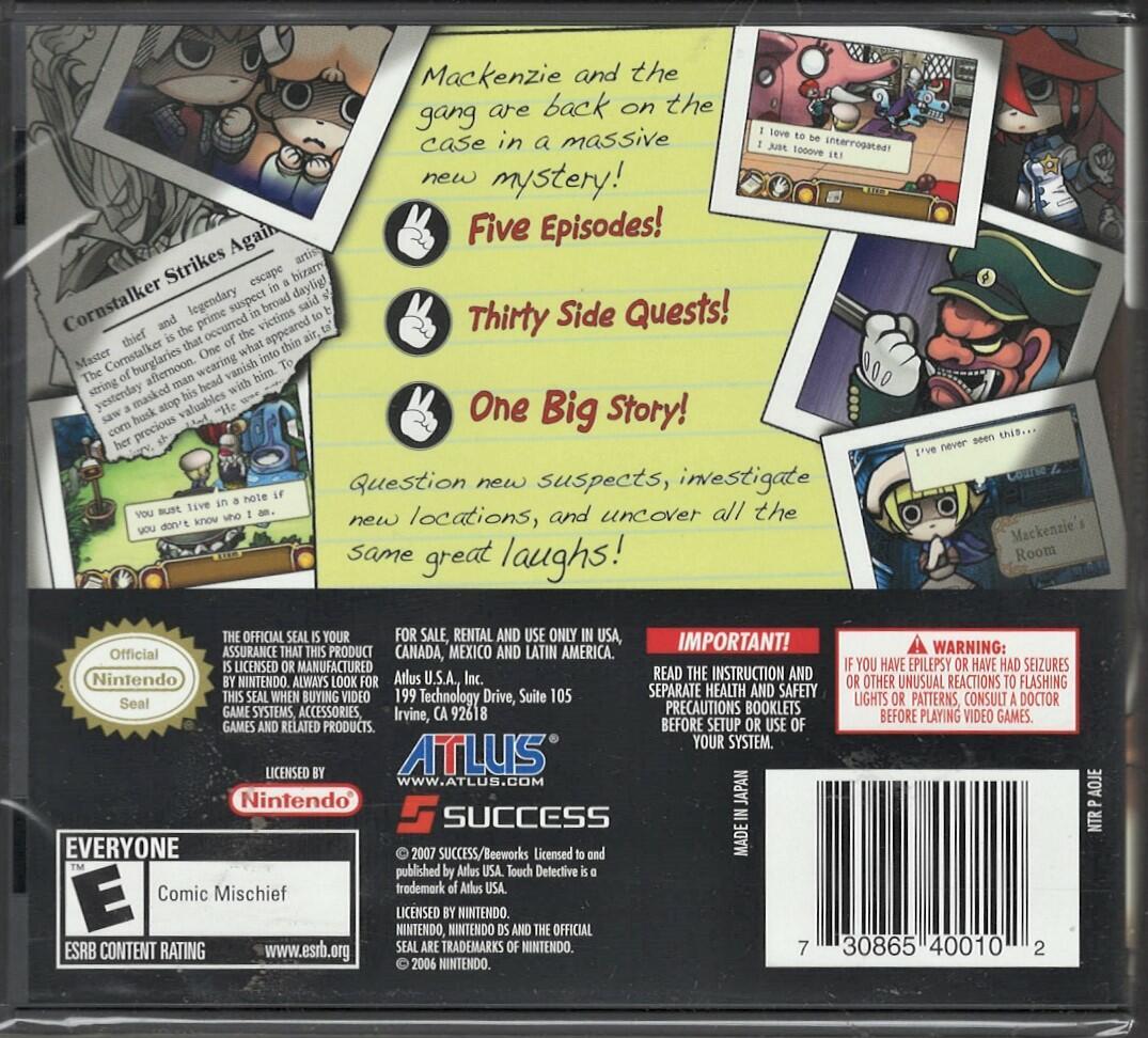 Touch Detective 2.5 NDS (Brand New Factory Sealed US Version) Nintendo DS