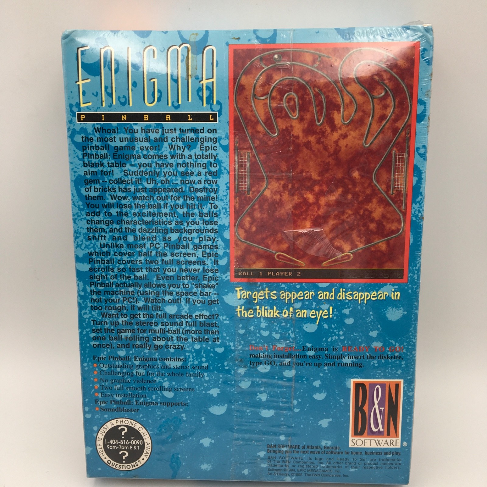 NEW Enigma Pinball 3.5″ PC Computer Game Ages 6-Adult B&N Software