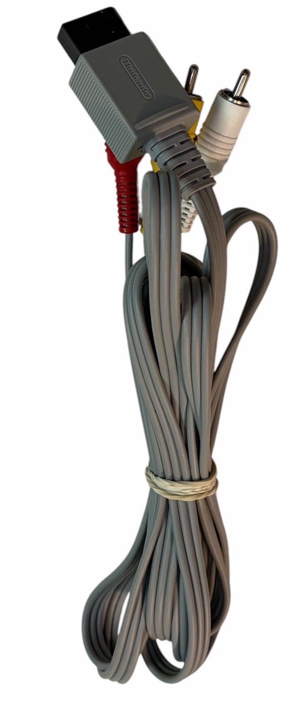 OEM Nintendo Wii Composite AV RCA Audio Video Cable Cord Authentic