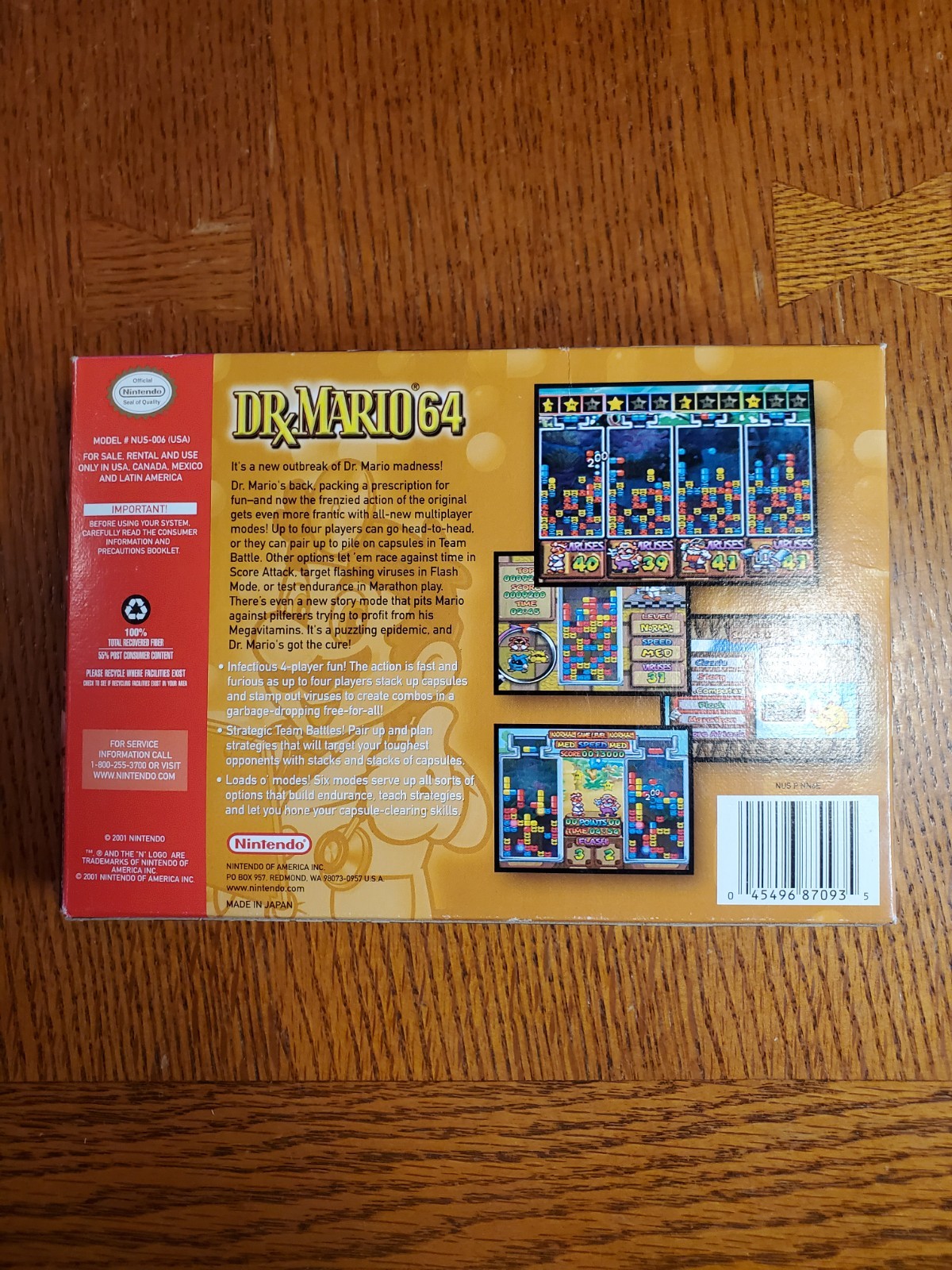 Dr. Mario 64 N64 Nintendo 64 | 2001 | Box & Manual ONLY