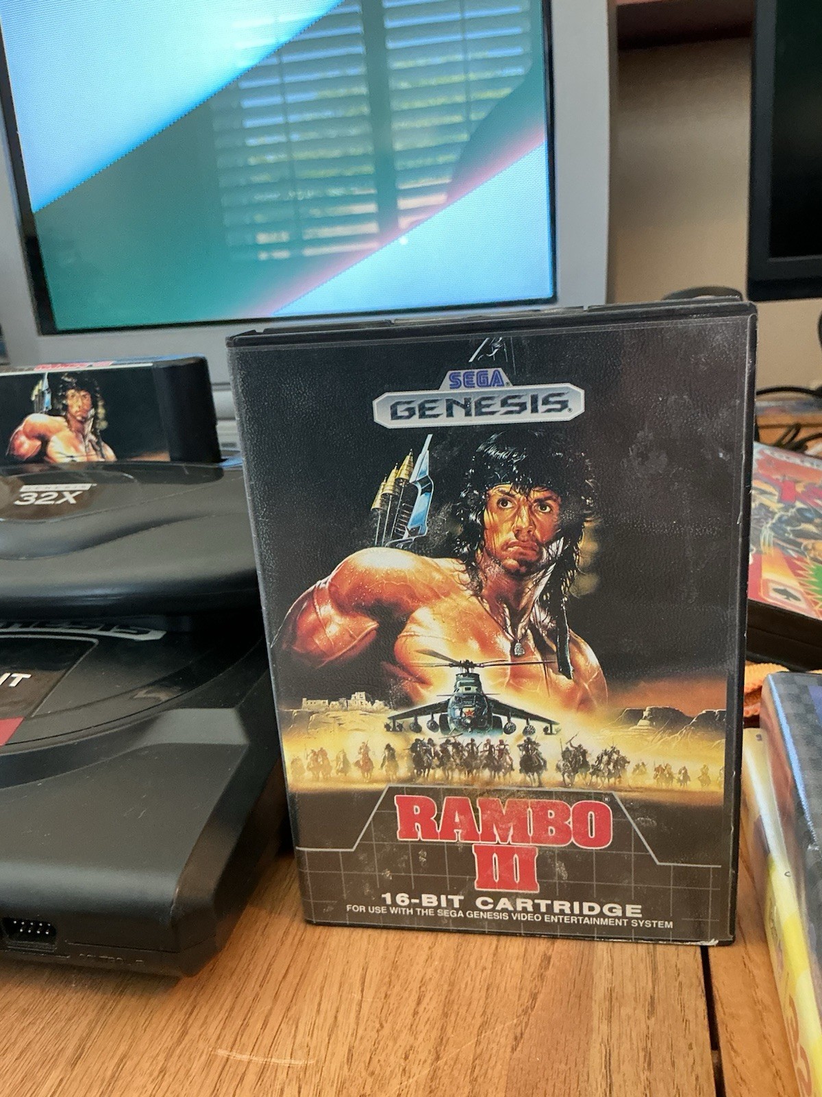 SEGA GENESIS RAMBO 3 COMPLETE IN BOX CIB RARE AUTHENTIC Tested Works