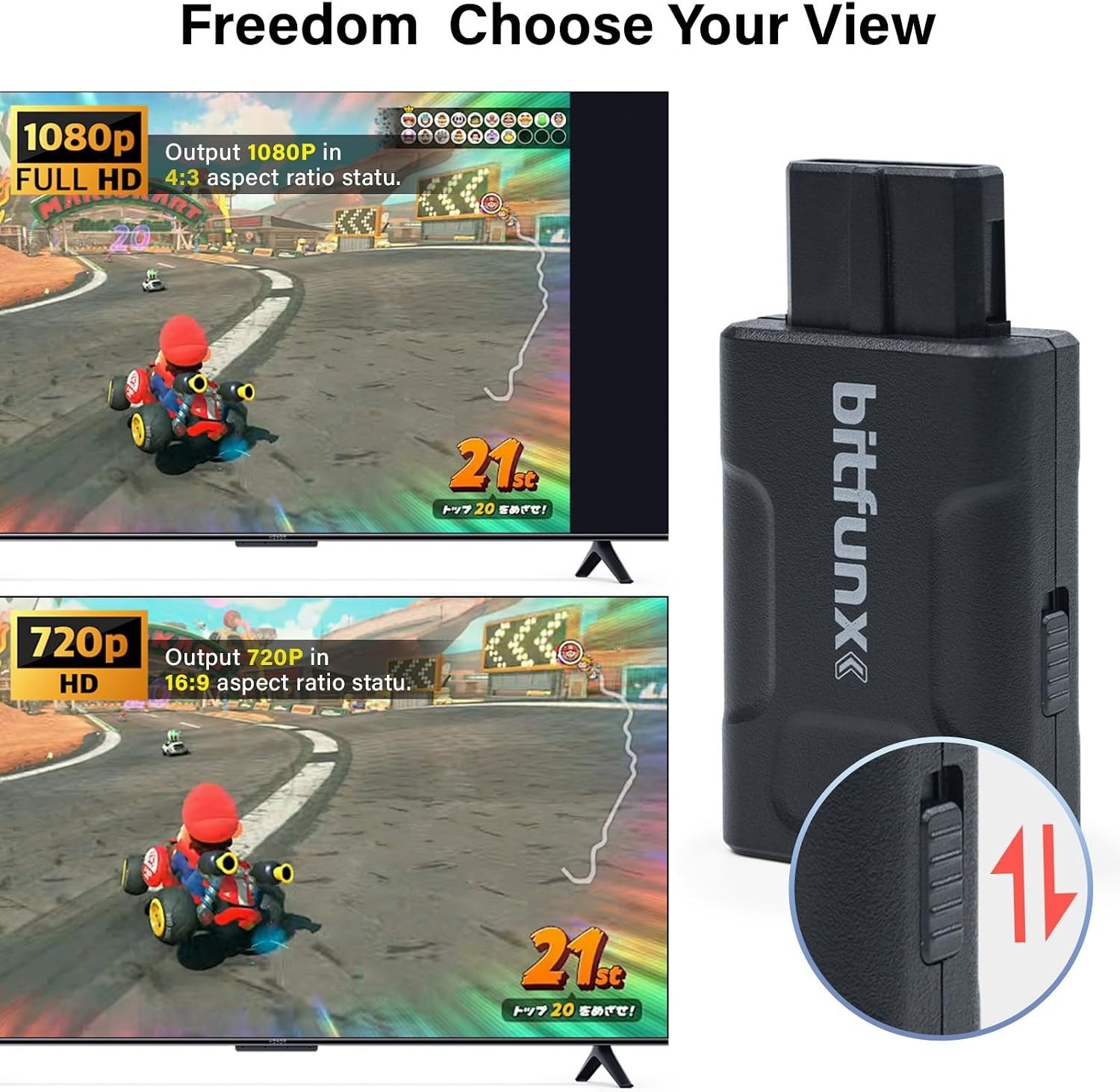 Bitfunx N64 HDMI Adapter 720P 1080P HD Converter Upscale N64 SNES SFC GameCube