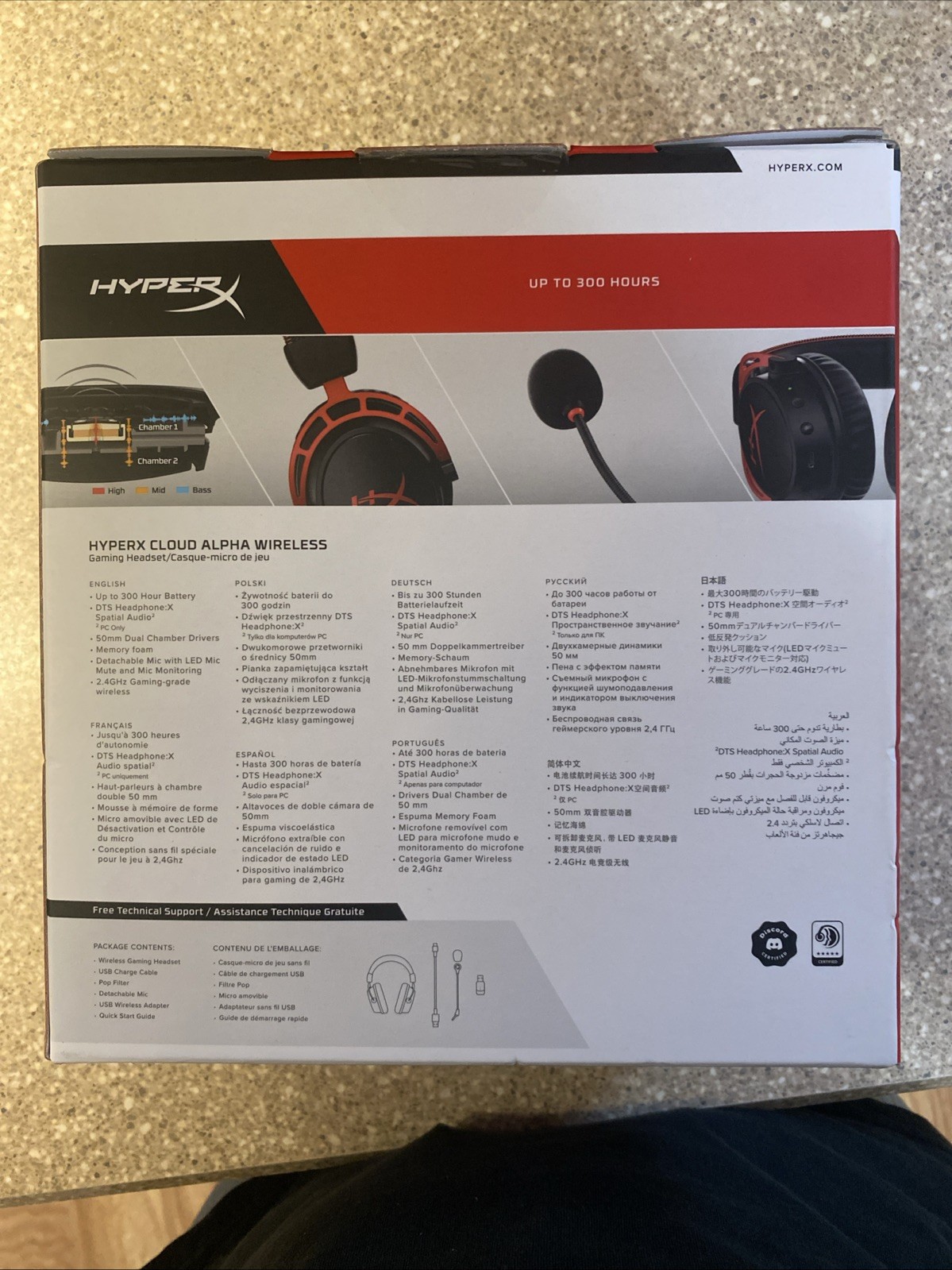 HyperX – Cloud Alpha Wireless Gaming Headset for PC, PS5, and PS4 – Black/Red