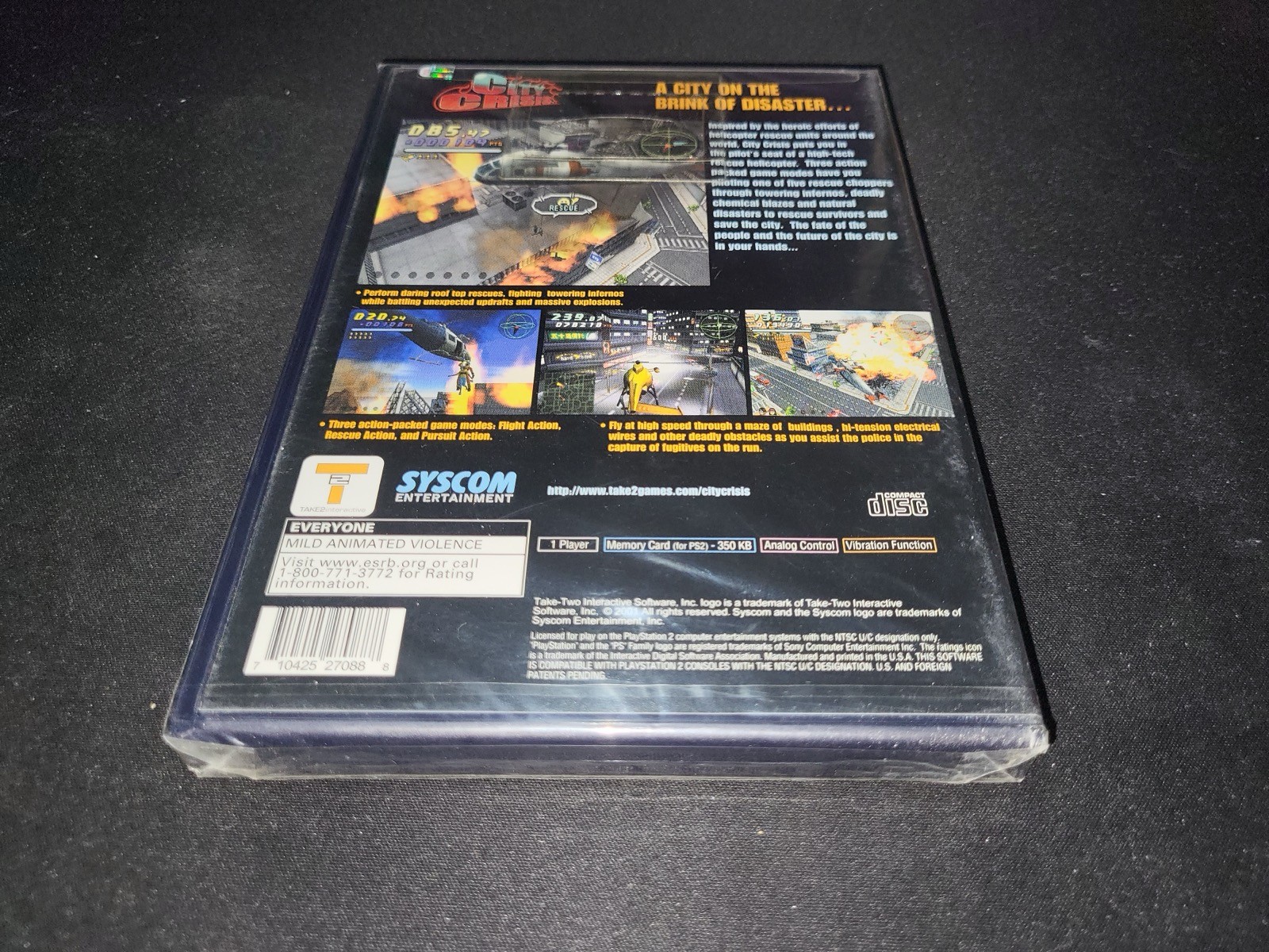 City Crisis Take 2 Interactive Sony Playstation 2 PS2 Brand NEW SEALED!