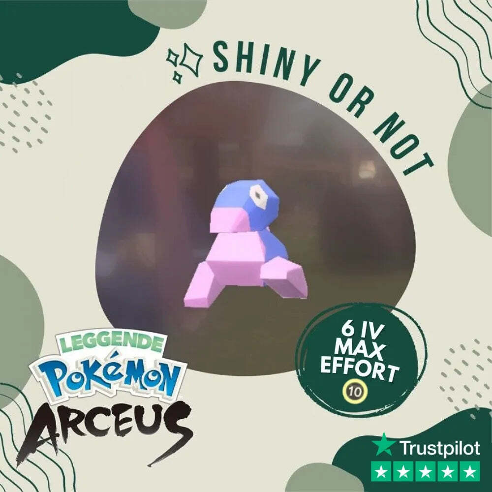 Porygon Shiny ✨ Legends Pokémon Arceus 6 IV Max Effort Custom OT Leggende