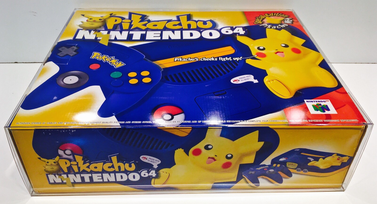 1 Console Box Protector For N64 Pikachu Edition Nintendo 64 Pokemon NTSC ONLY!