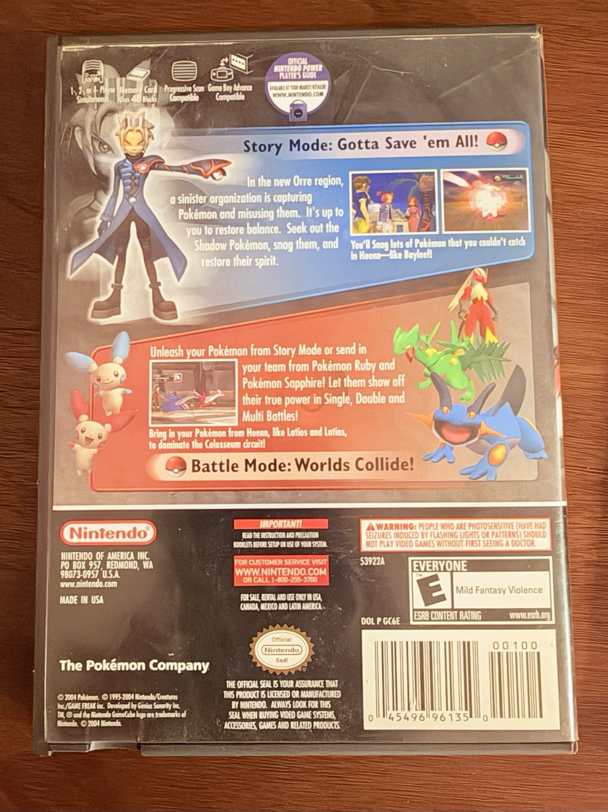 Pokémon Colosseum Nintendo GameCube 2004 RPG E Manual Included NTSC-U/C