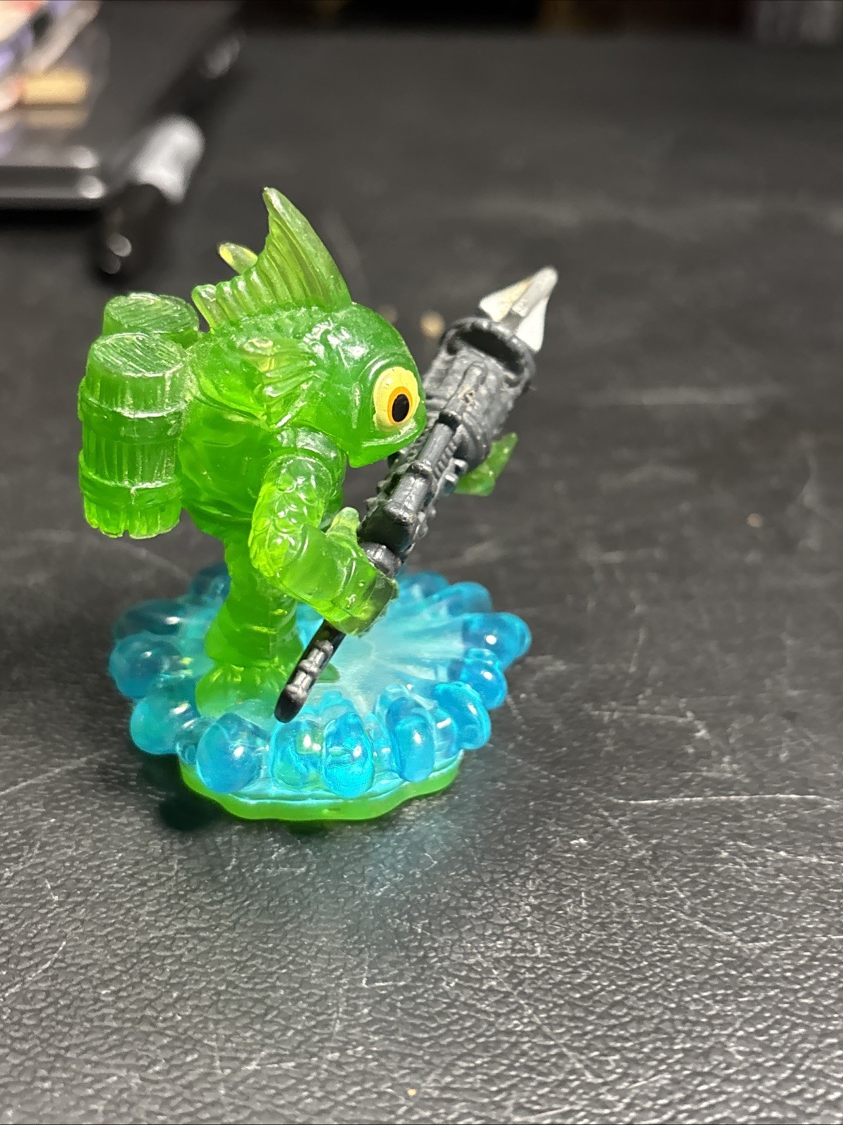 Skylanders Spyros Adventure Gill Grunt Clear Green Figure (Tested/Reset)