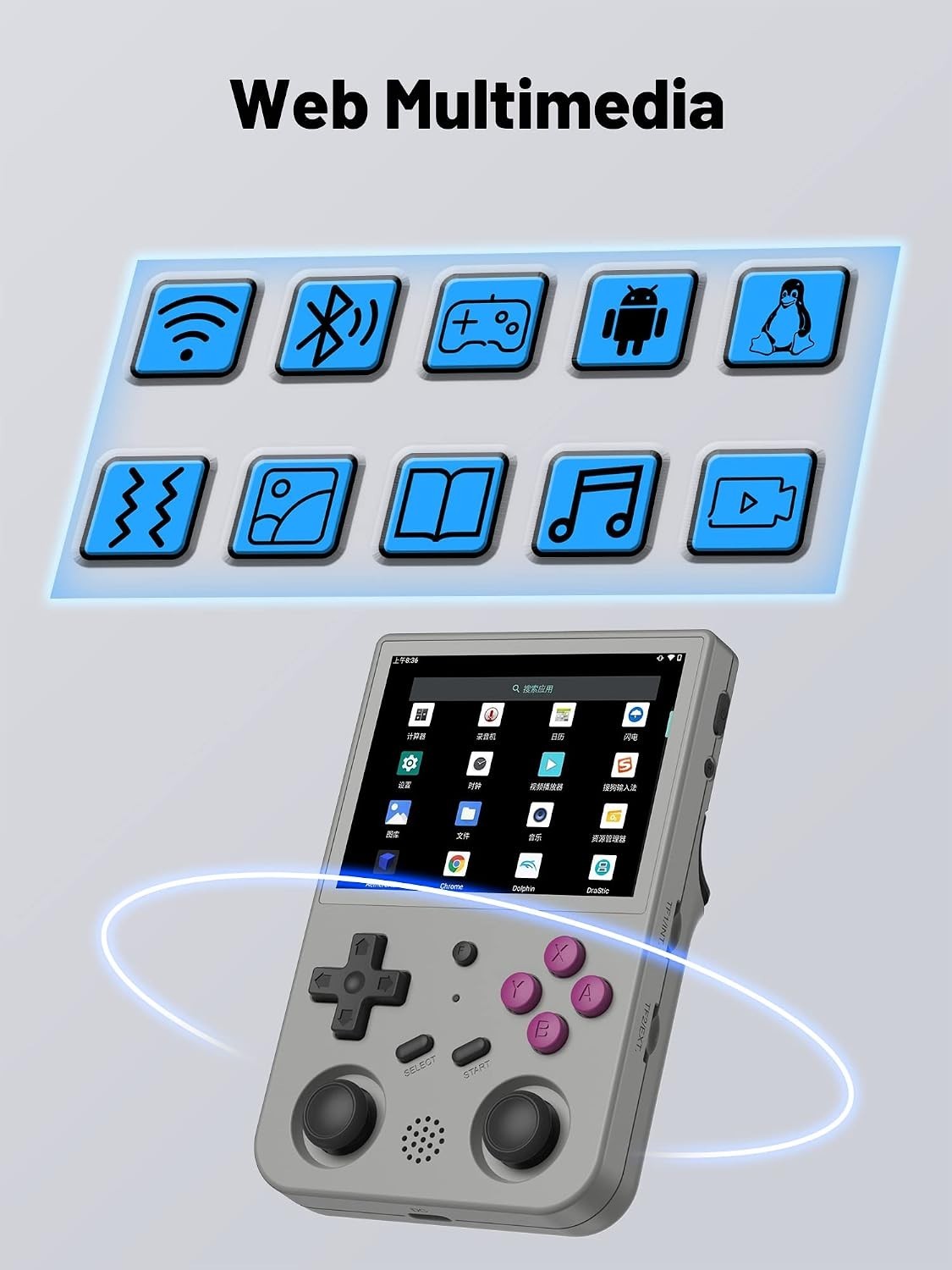 RG353VS Retro Linux System Video Handheld Game Console 3.5″ IPS Screen RK3566 64