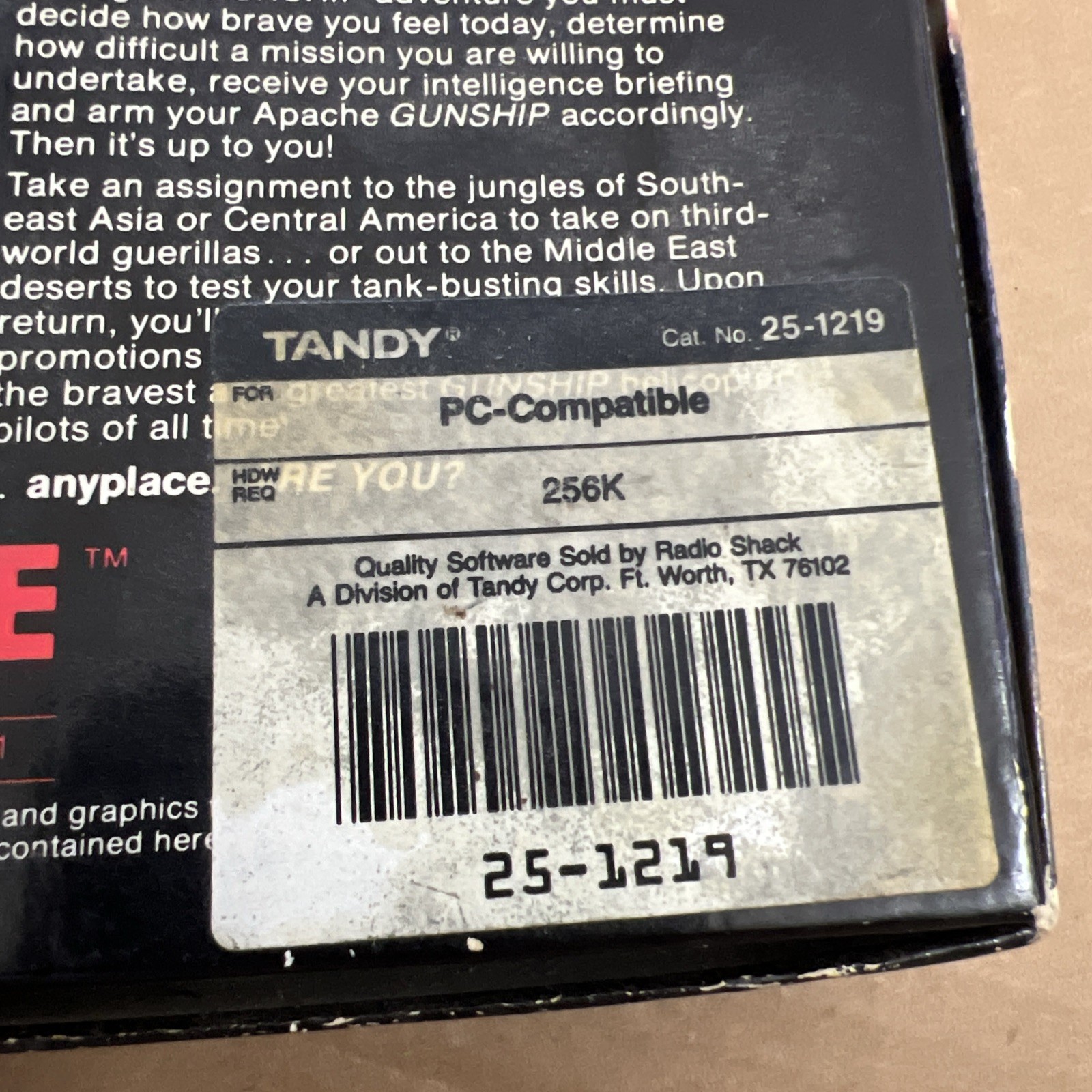 Gunship Microprose IBM PC/XT/AT Big Box – Complete in Box see photos