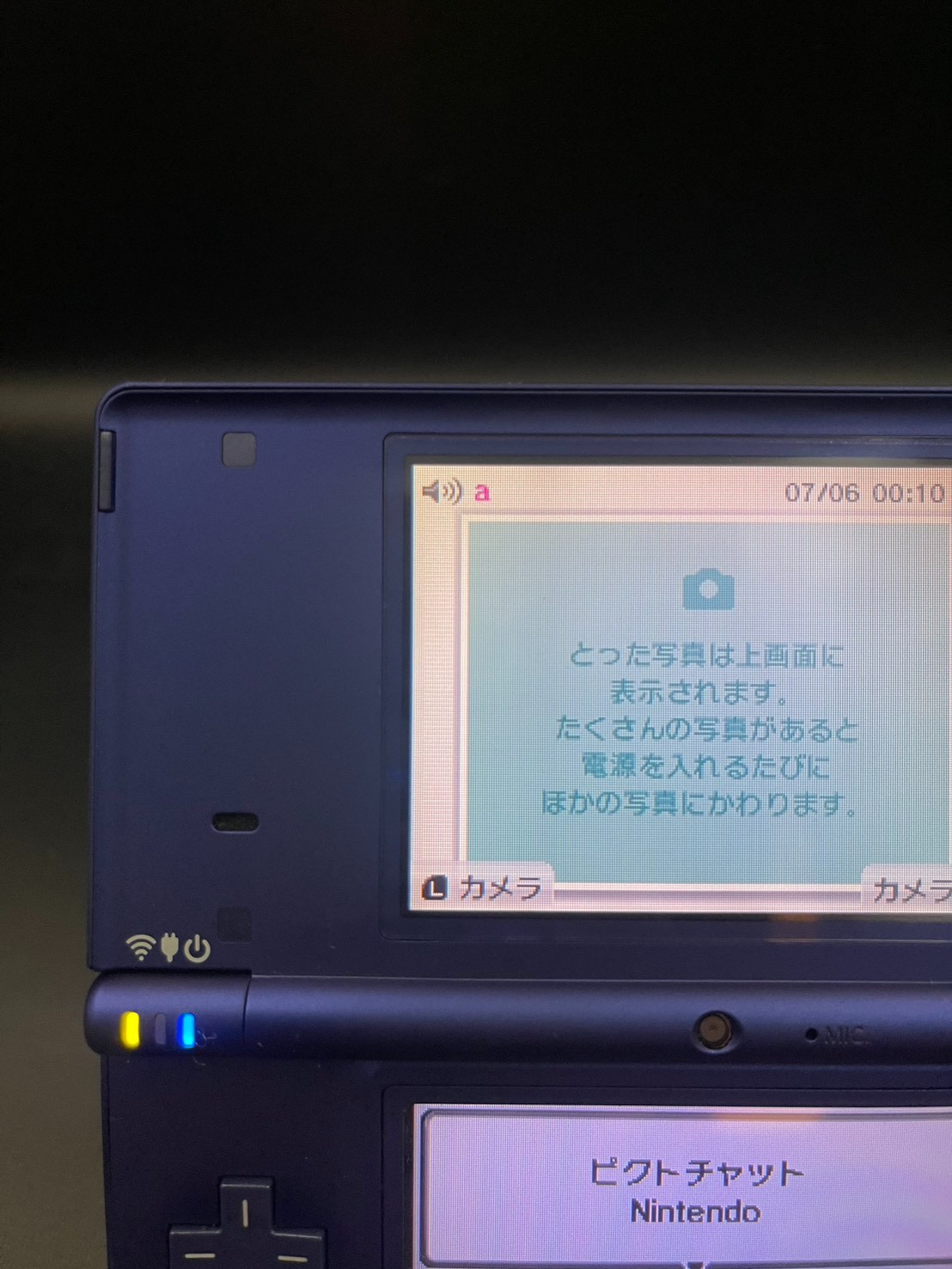 Nintendo DSi Metallic Blue Handheld Console with Charger Case From Japan