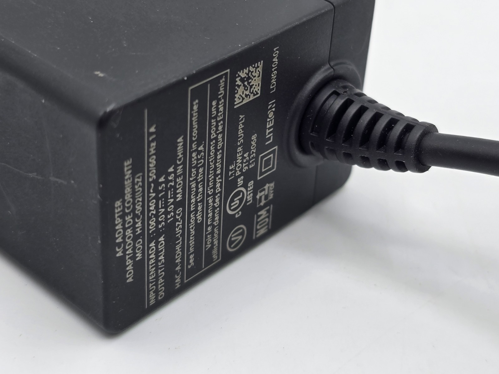 Used Official Nintendo Switch +OLED AC Power Adapter Supply OEM Charger HAC-002