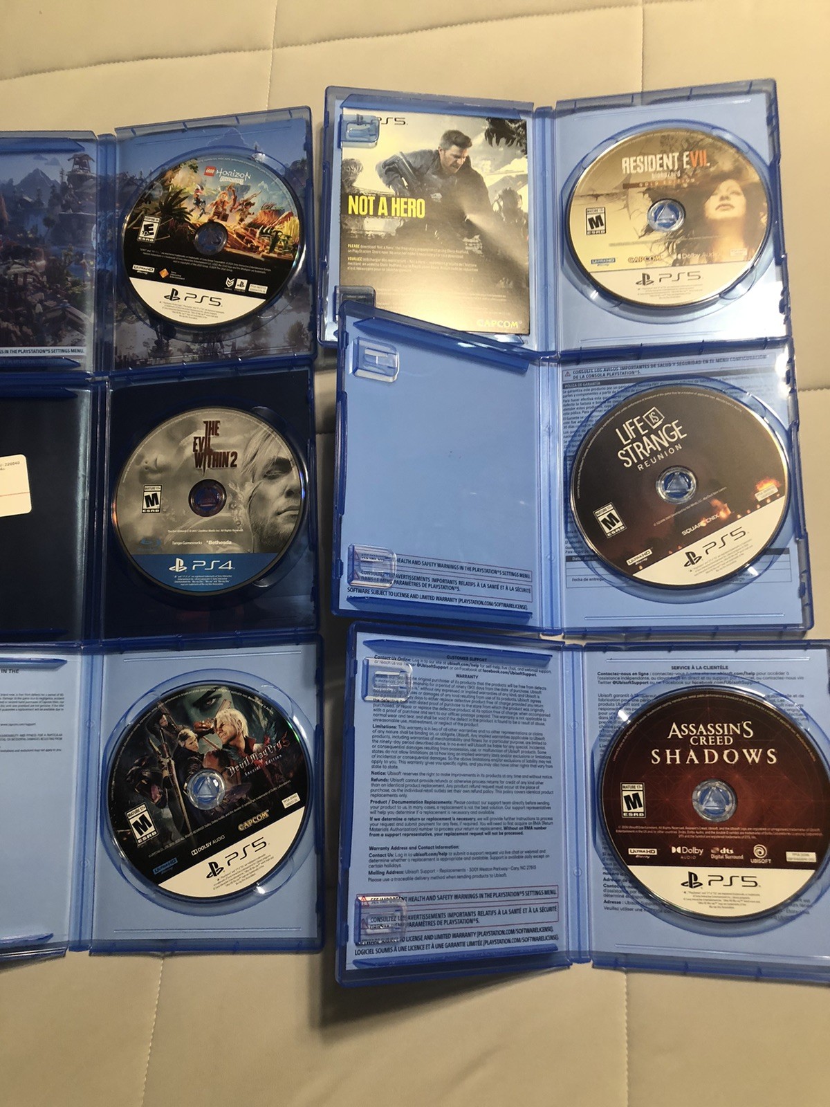 Ps5/ps4 Game Lot Kingdom Hearts Devil May Cry Resident Evil Elden Ring As Is