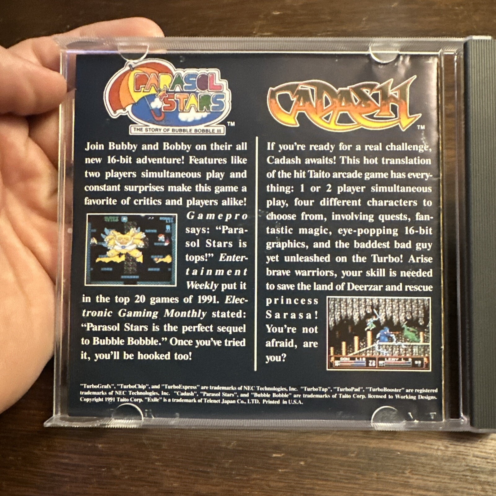 Exile – TurboGrafx CD TurboDuo – Complete – Tested – Authentic – Clean