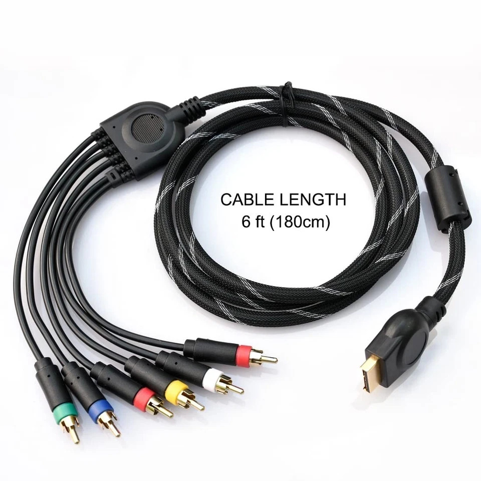 Hd Retrovision 2/3 Ps2/ps3 Premium Ypbpr Component Video Cable