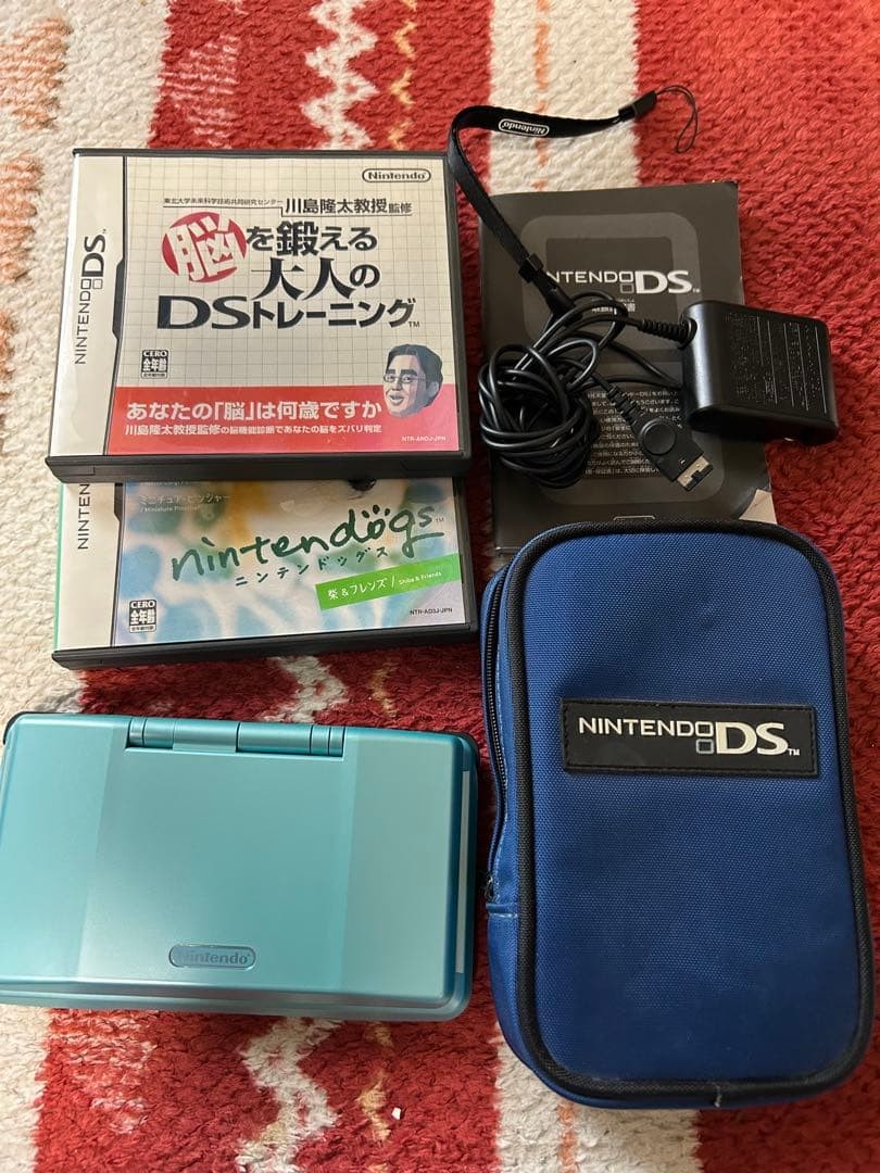 3DS/2DS/DS Nintendo Ds Main Unit Light Blue With 2 Software Japan