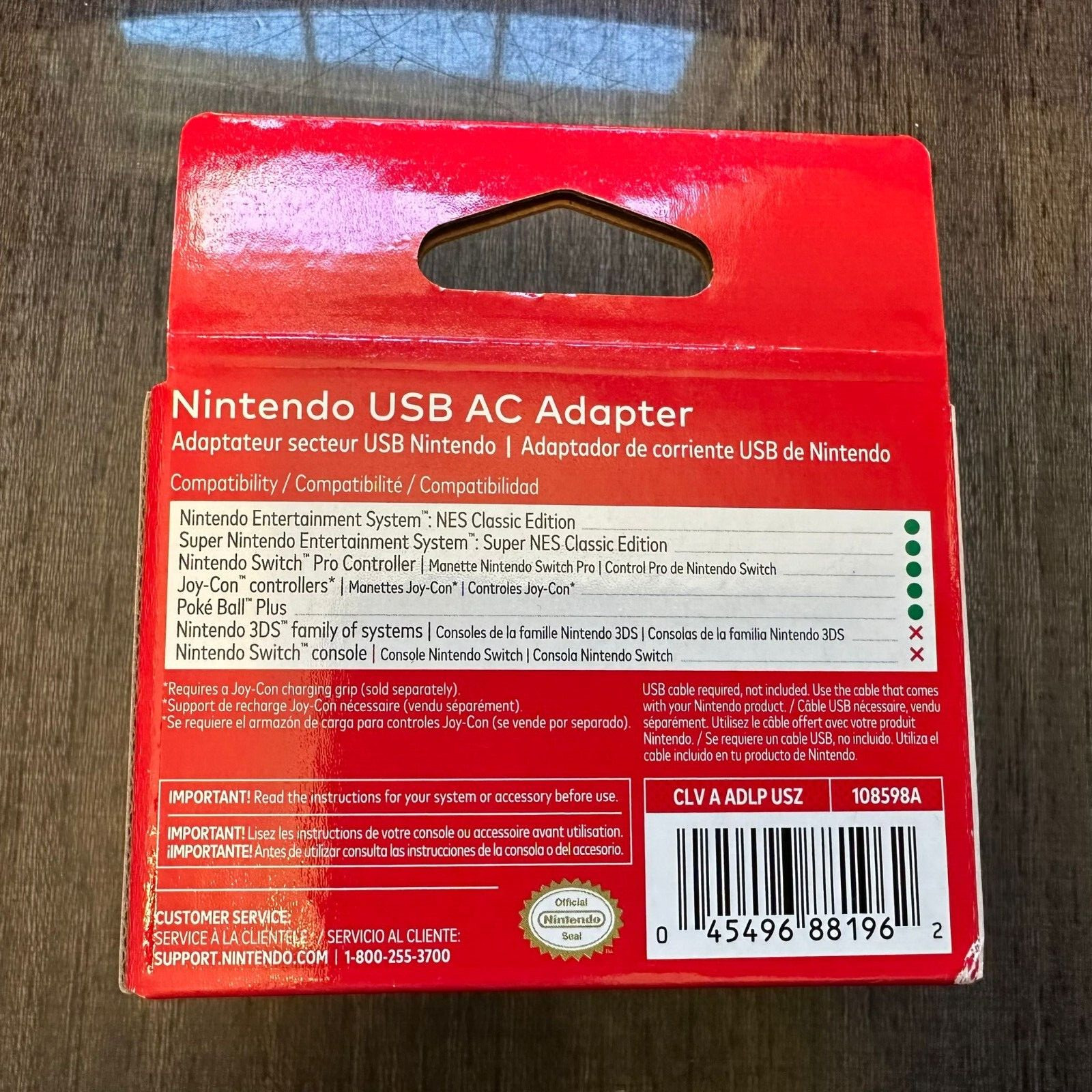 Super Nintendo Classic mini USB AC Power Adapter SNES Authentic – New in Box