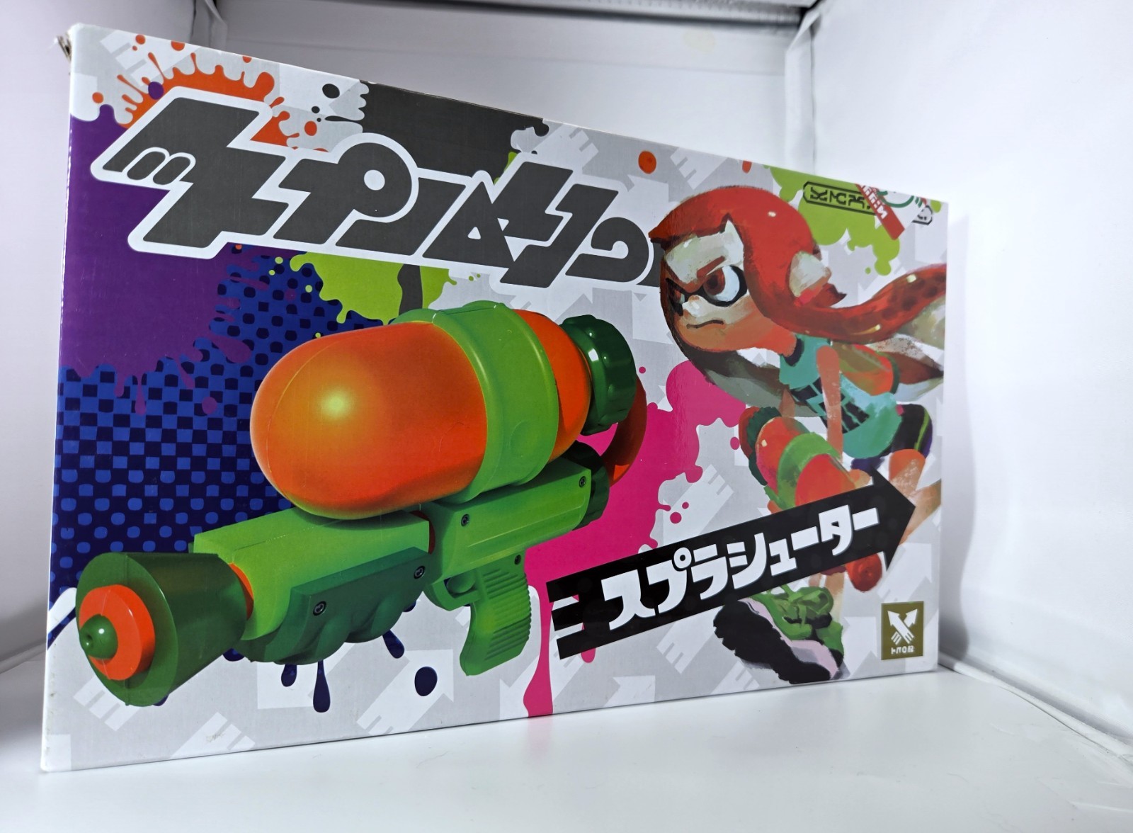 Splatoon Splashooter Water Gun Squirt Pistol Orange Unused Japan Import in Box