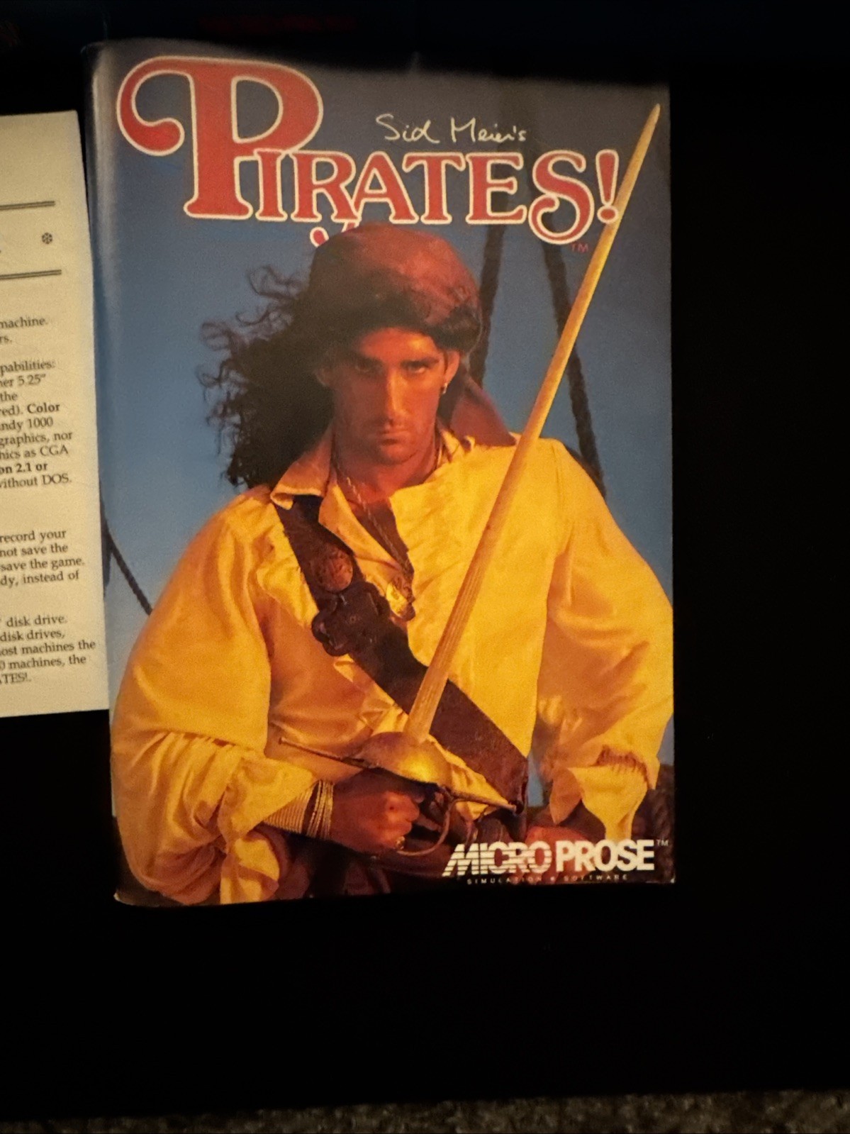1987 Micro Prose Sid Meier’s Pirates! for PC IBM Tandy 5.25 Floppy COMPLETE