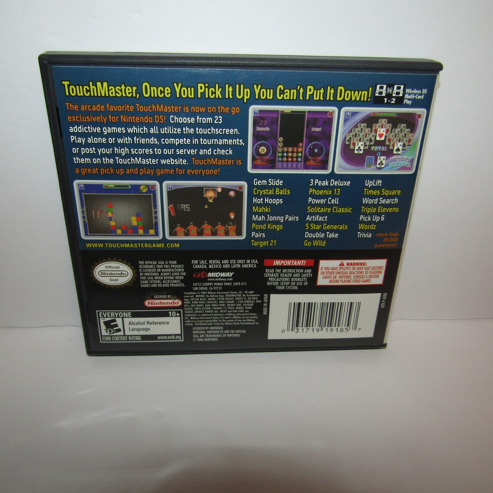 Touch Master Nintendo DS Video Game with Manual Tested and Working