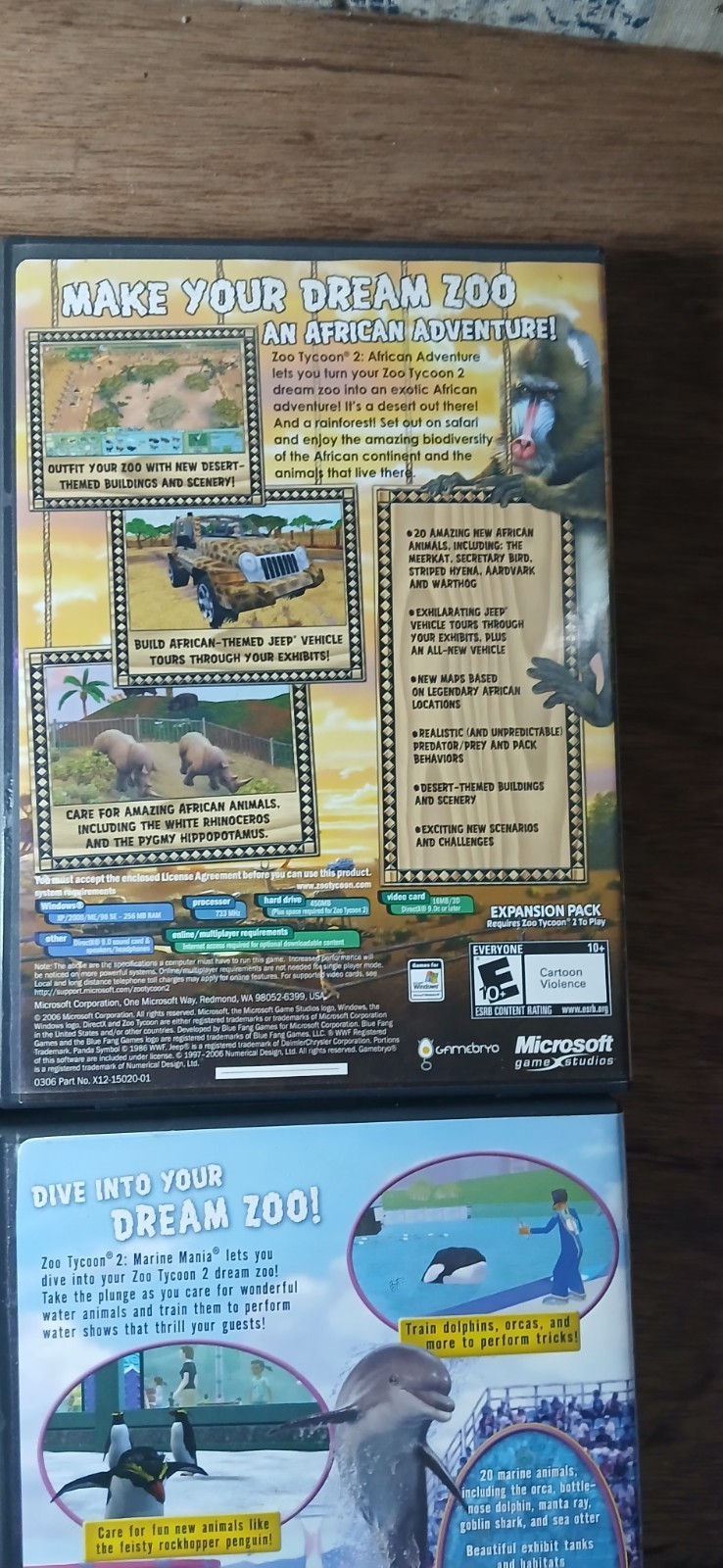 4 – PC Games – Zoo Tycoon 2 – Endangered Species – Marine Mania -Extinct Animals
